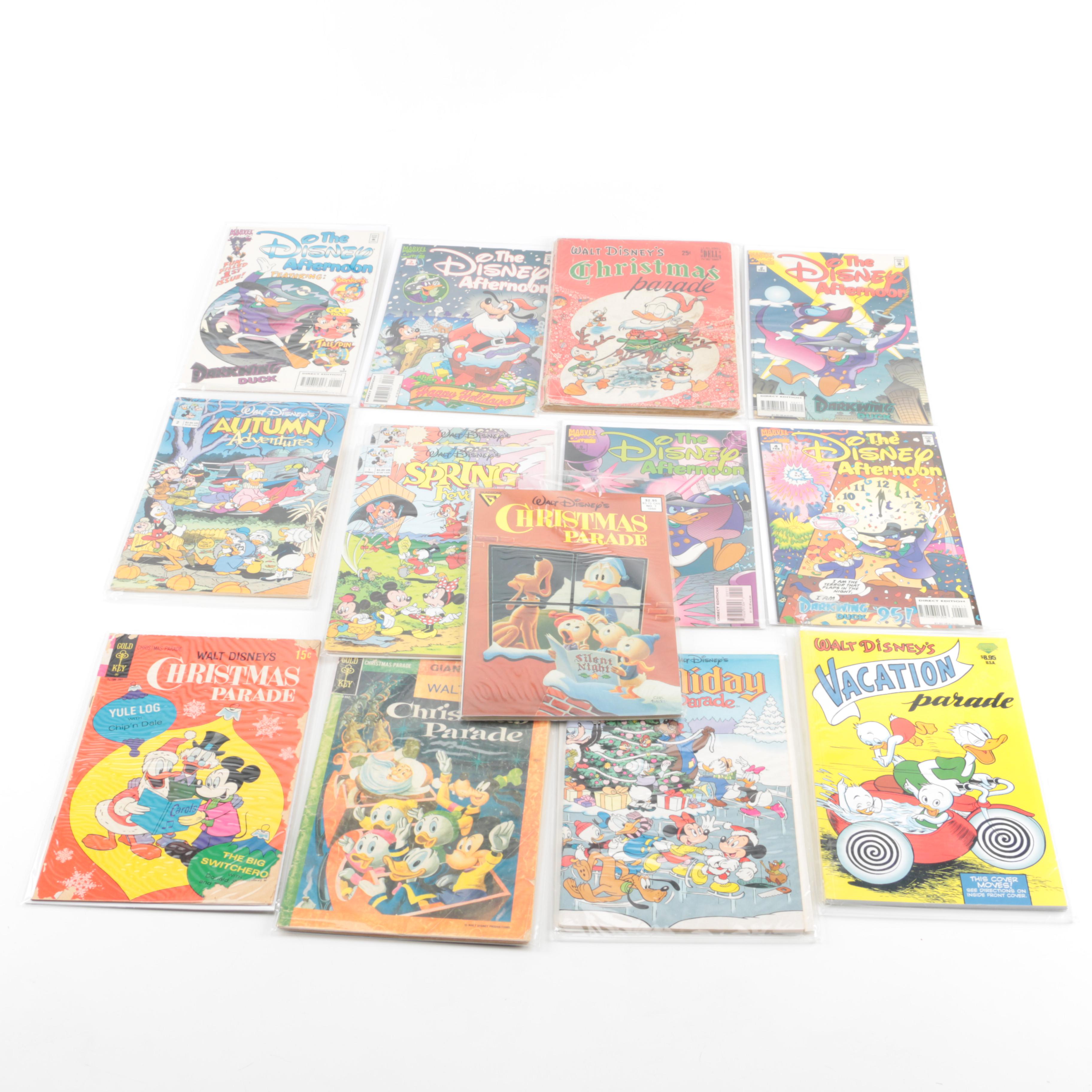 Disney Comics Featuring 1949 "Walt Disney's Christmas Parade" #1 and 1994 "The Disney Afternoon" #1–5