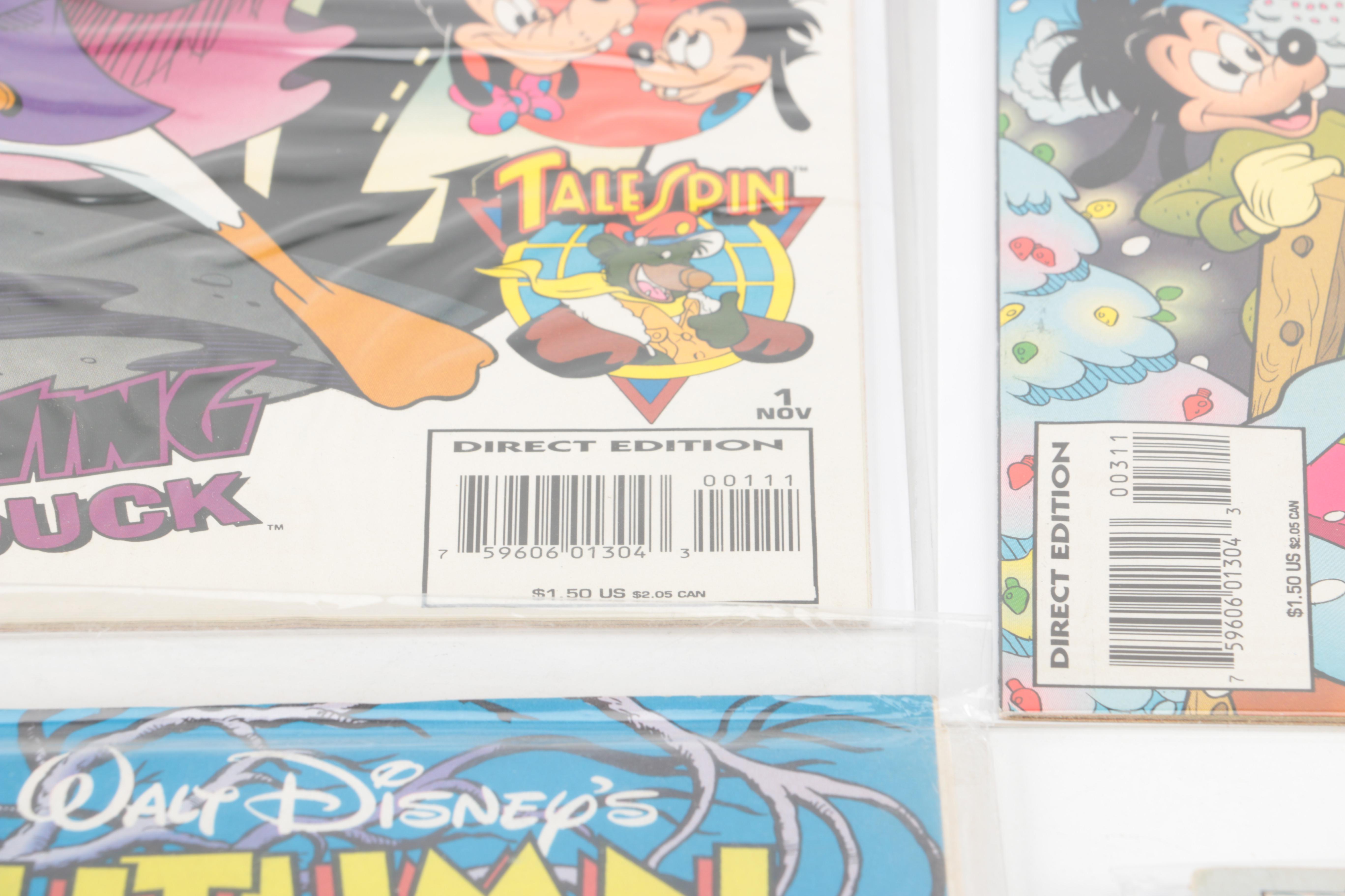 Disney Comics Featuring 1949 "Walt Disney's Christmas Parade" #1 and 1994 "The Disney Afternoon" #1–5