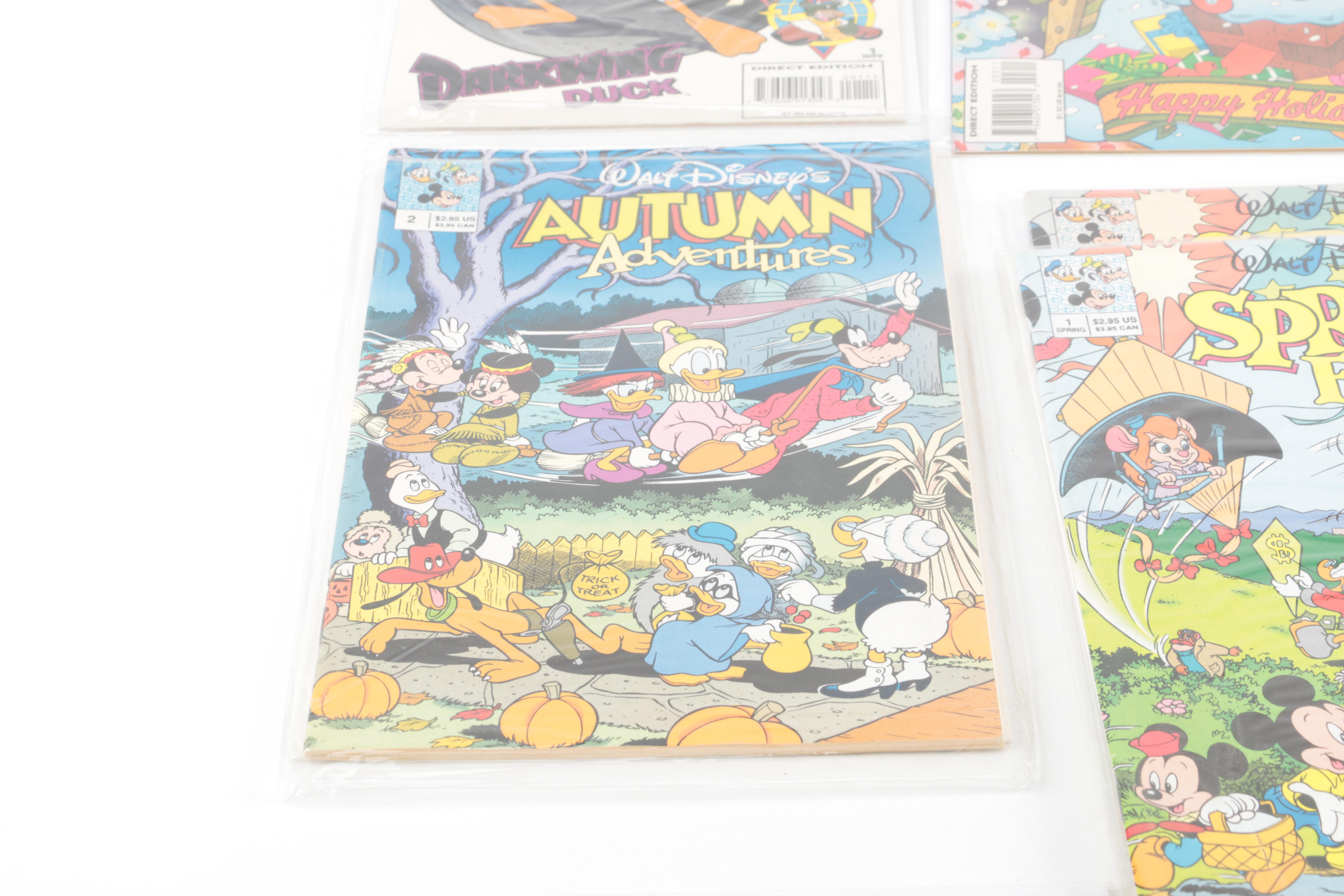 Disney Comics Featuring 1949 "Walt Disney's Christmas Parade" #1 and 1994 "The Disney Afternoon" #1–5