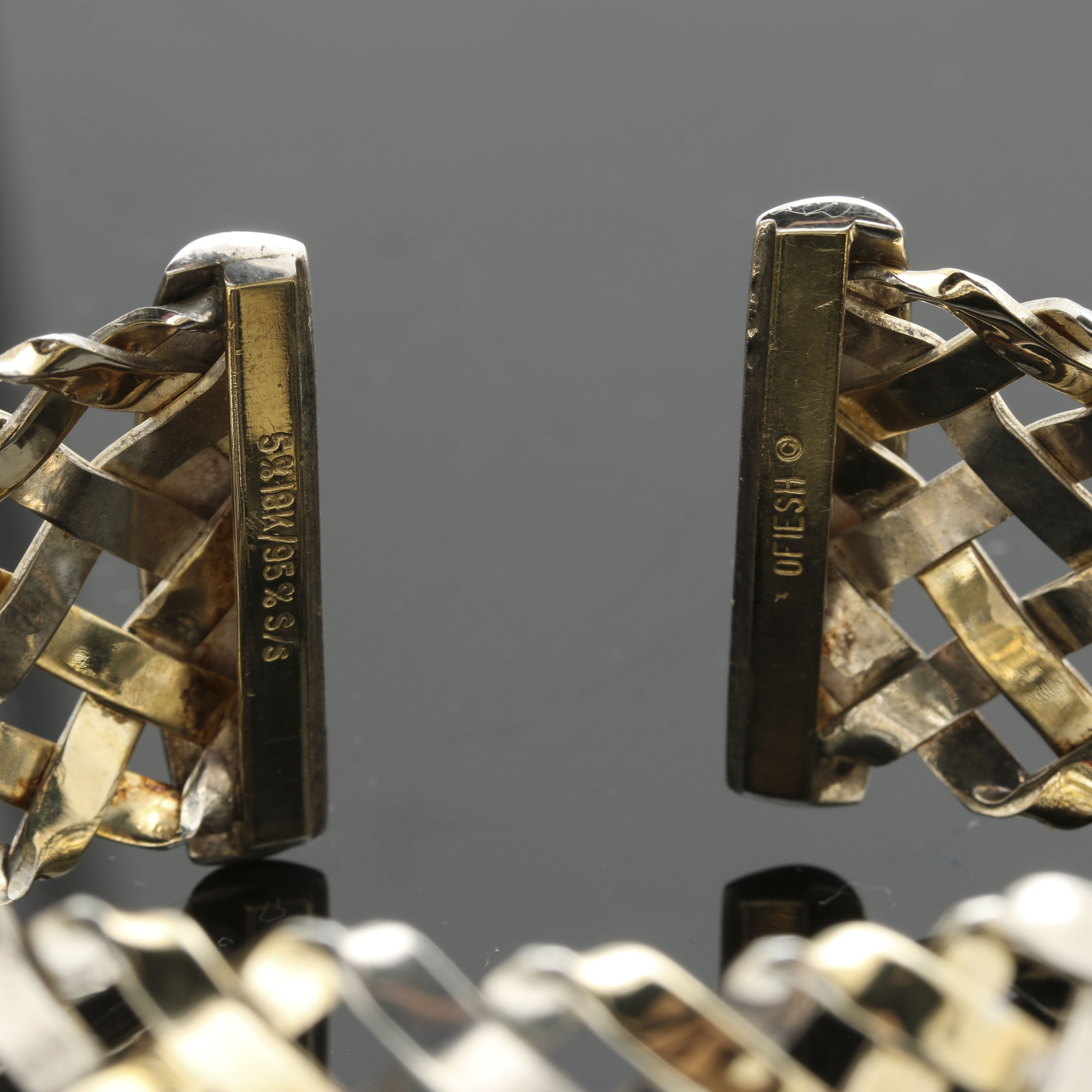 Sterling Silver and 18K Yellow Gold Cuff Bracelet