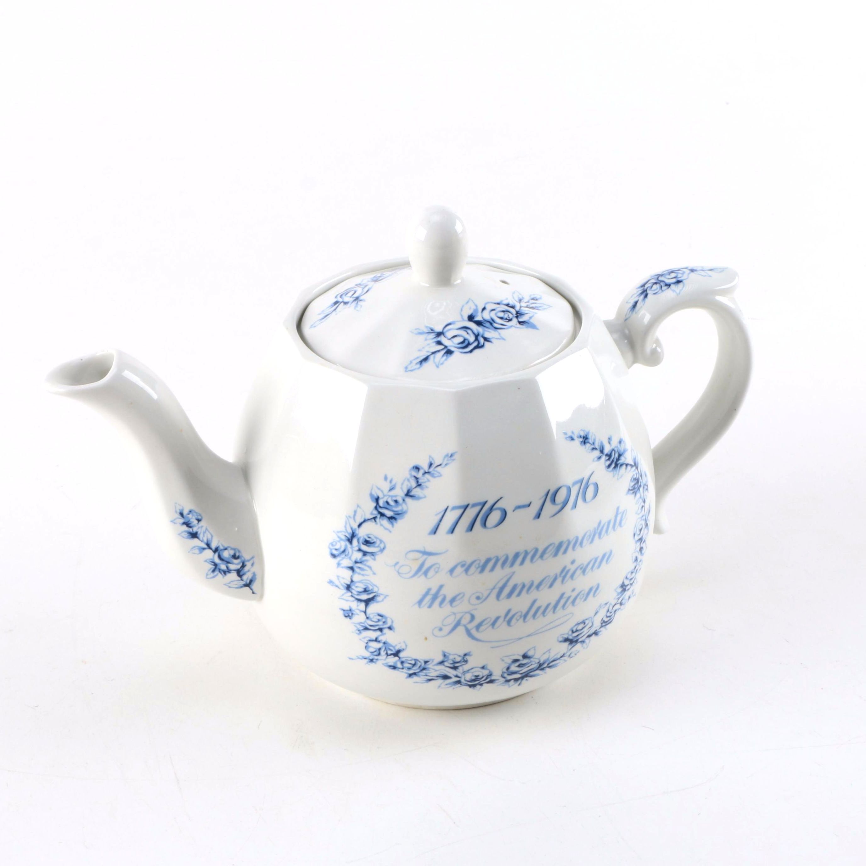 Wood & Sons Biccentennial American Revolution Porcelain Teapot