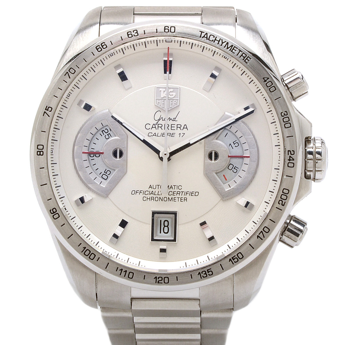 Tag Heuer Grand Carrera Chrono Calibre 17 43mm White Automatic