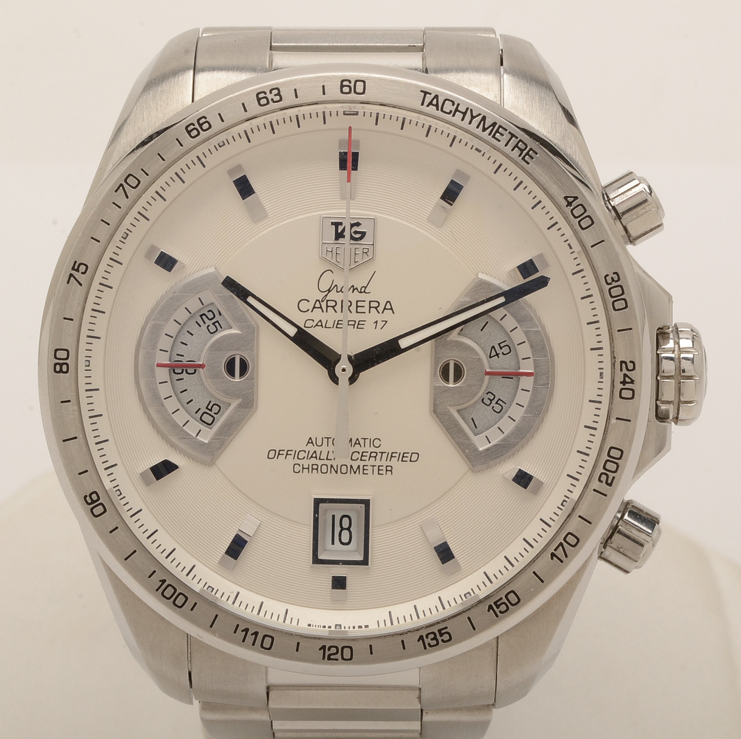 Tag Heuer Grand Carrera Chrono Calibre 17 43mm White Automatic