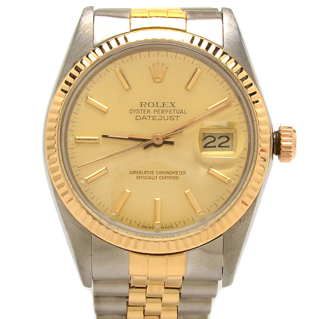 Rolex Datejust 36mm 18K Gold & Steel Champagne Index Automatic