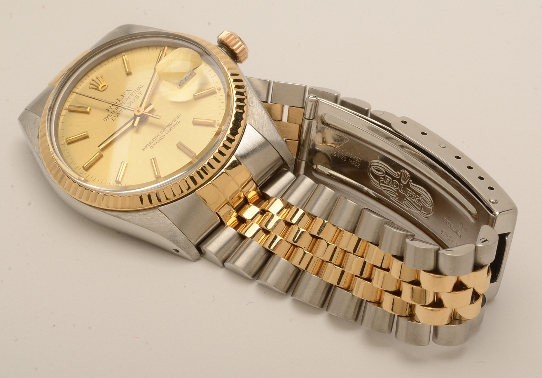Rolex Datejust 36mm 18K Gold & Steel Champagne Index Automatic