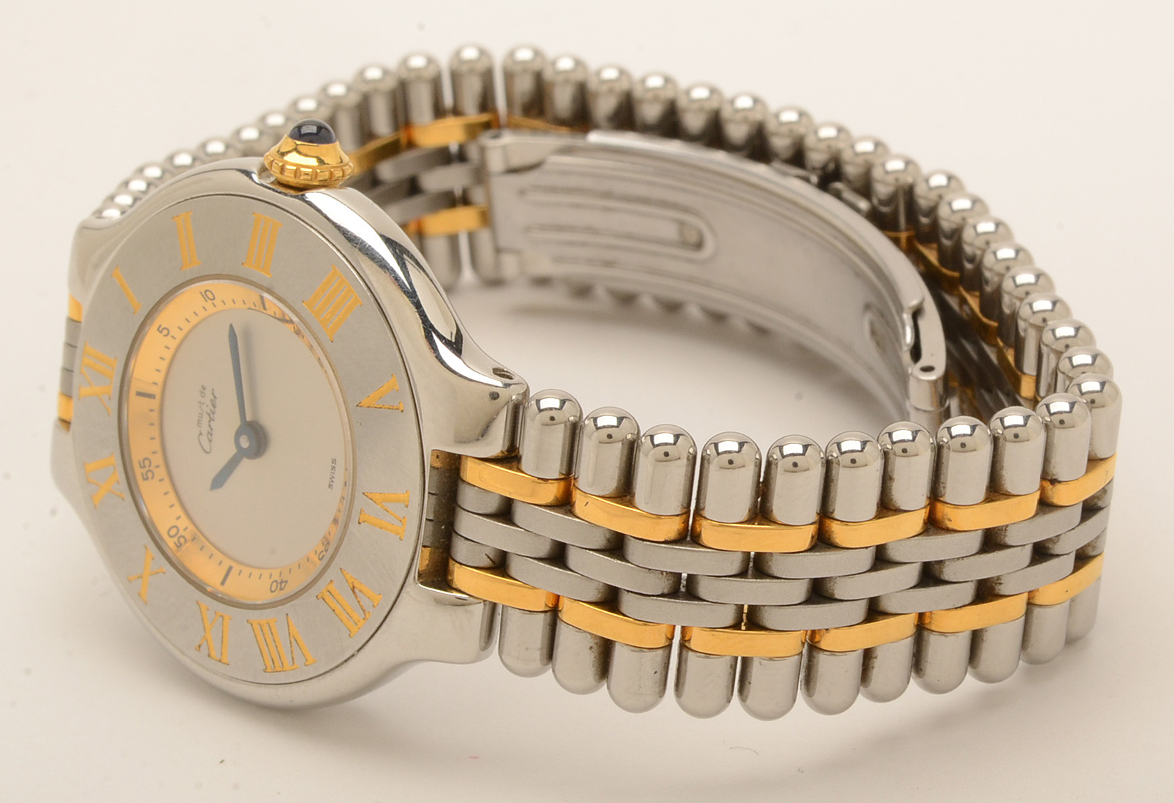 Cartier Must De 21 18K Gold & Steel 28mm Quartz Watch