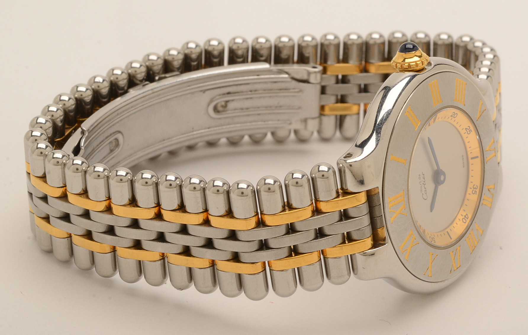 Cartier Must De 21 18K Gold & Steel 28mm Quartz Watch