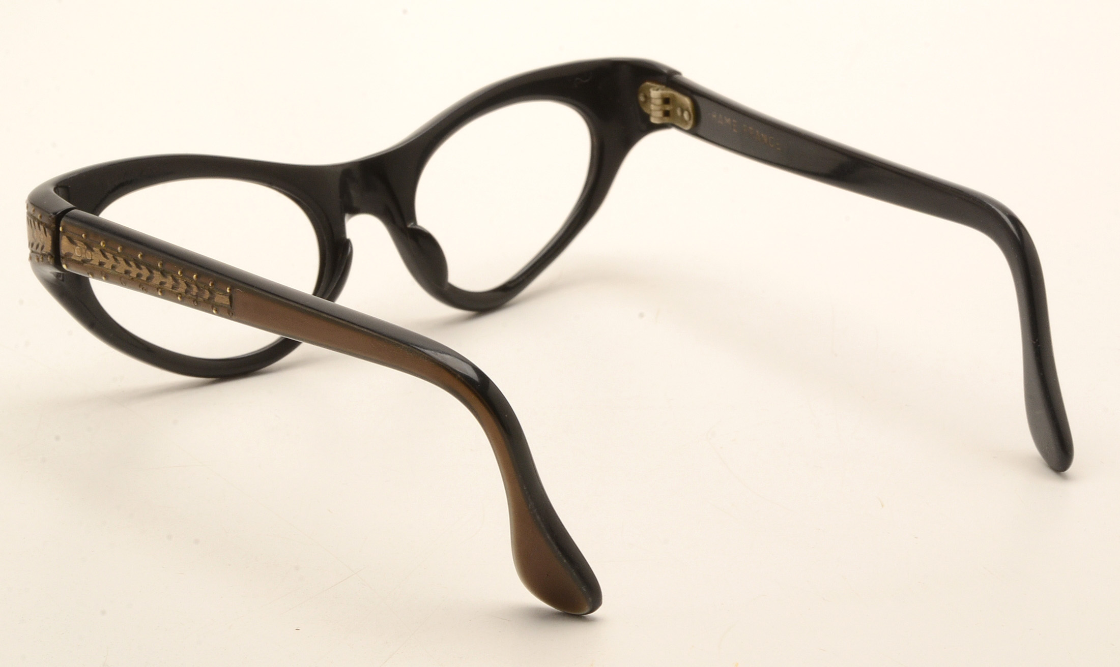 Vintage French Eyeglass Frames with Aurora Borealis Rhinestones