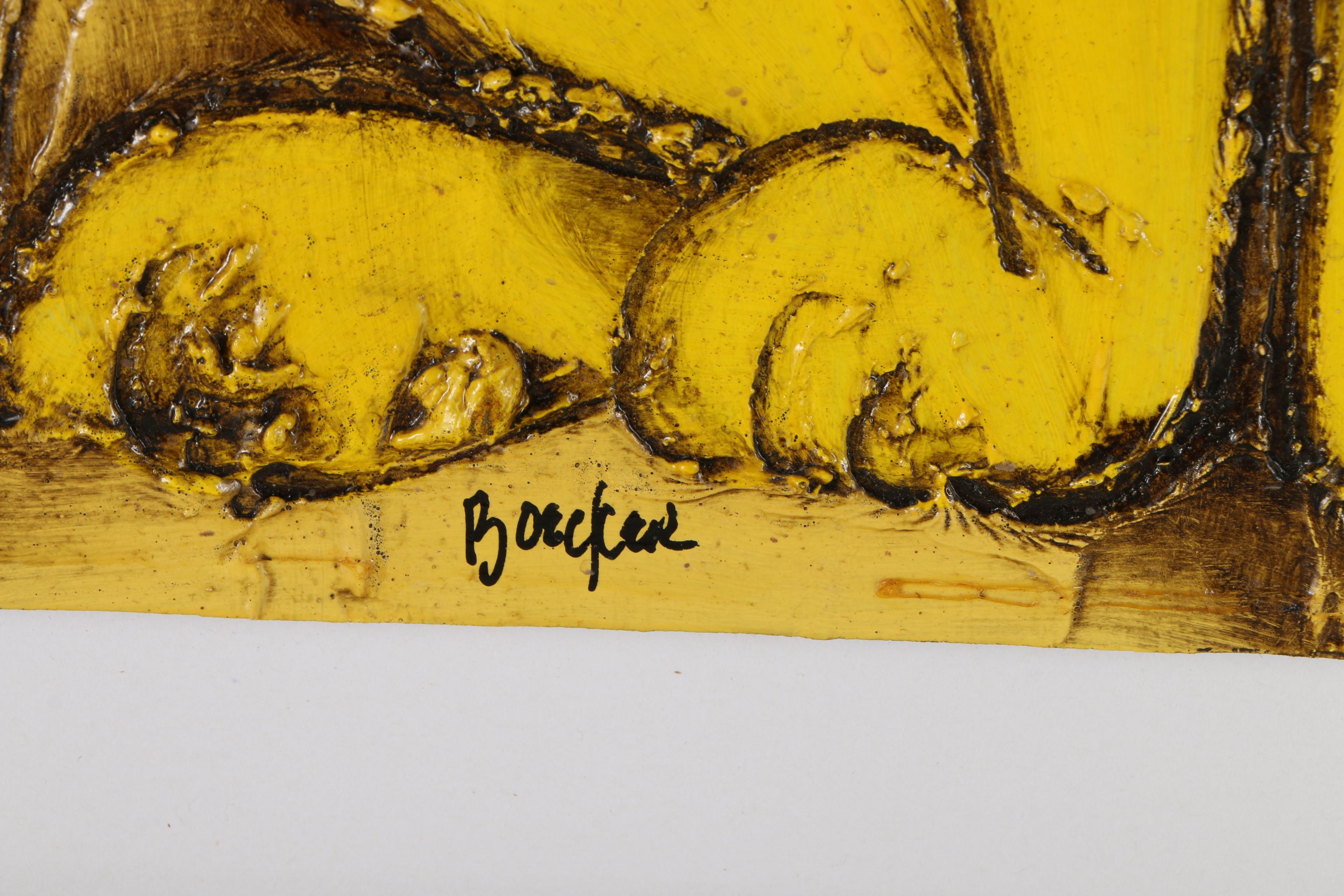 Nancy Boecker Oil Painting on Panel of Lion