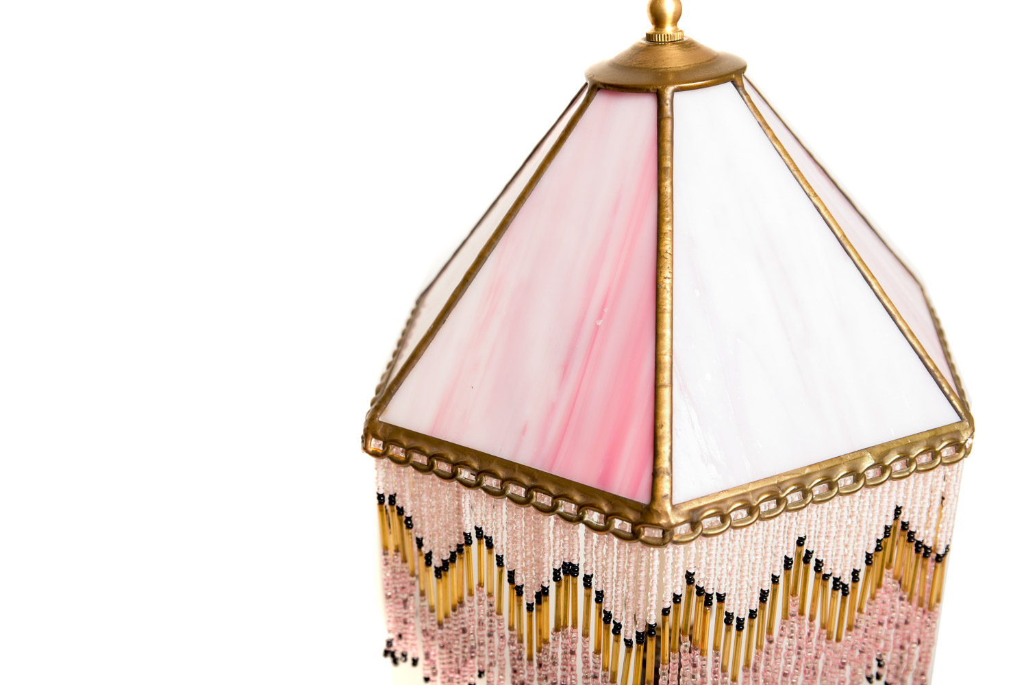 Vintage Slag Glass Accent Lamp