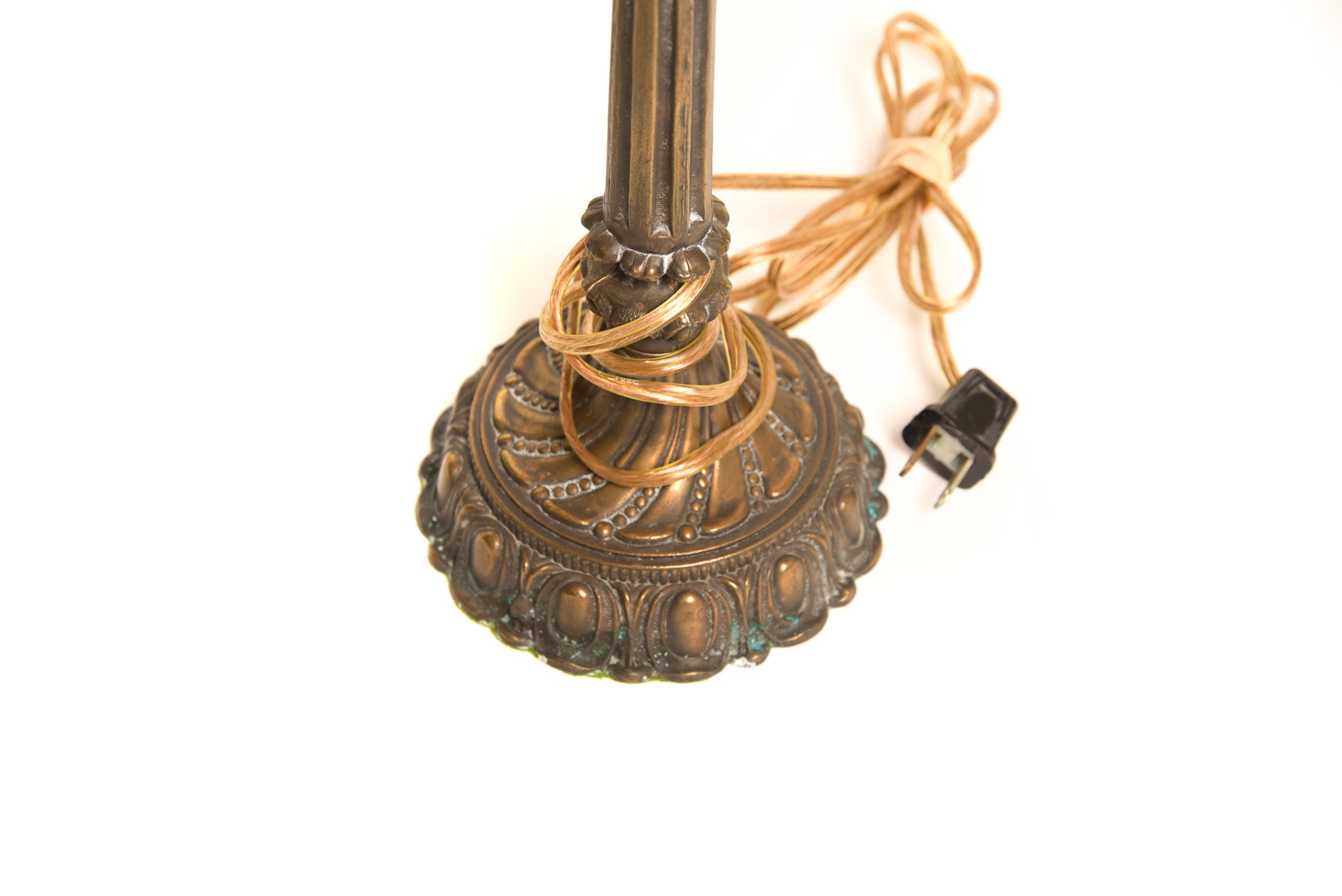 Vintage Slag Glass Accent Lamp