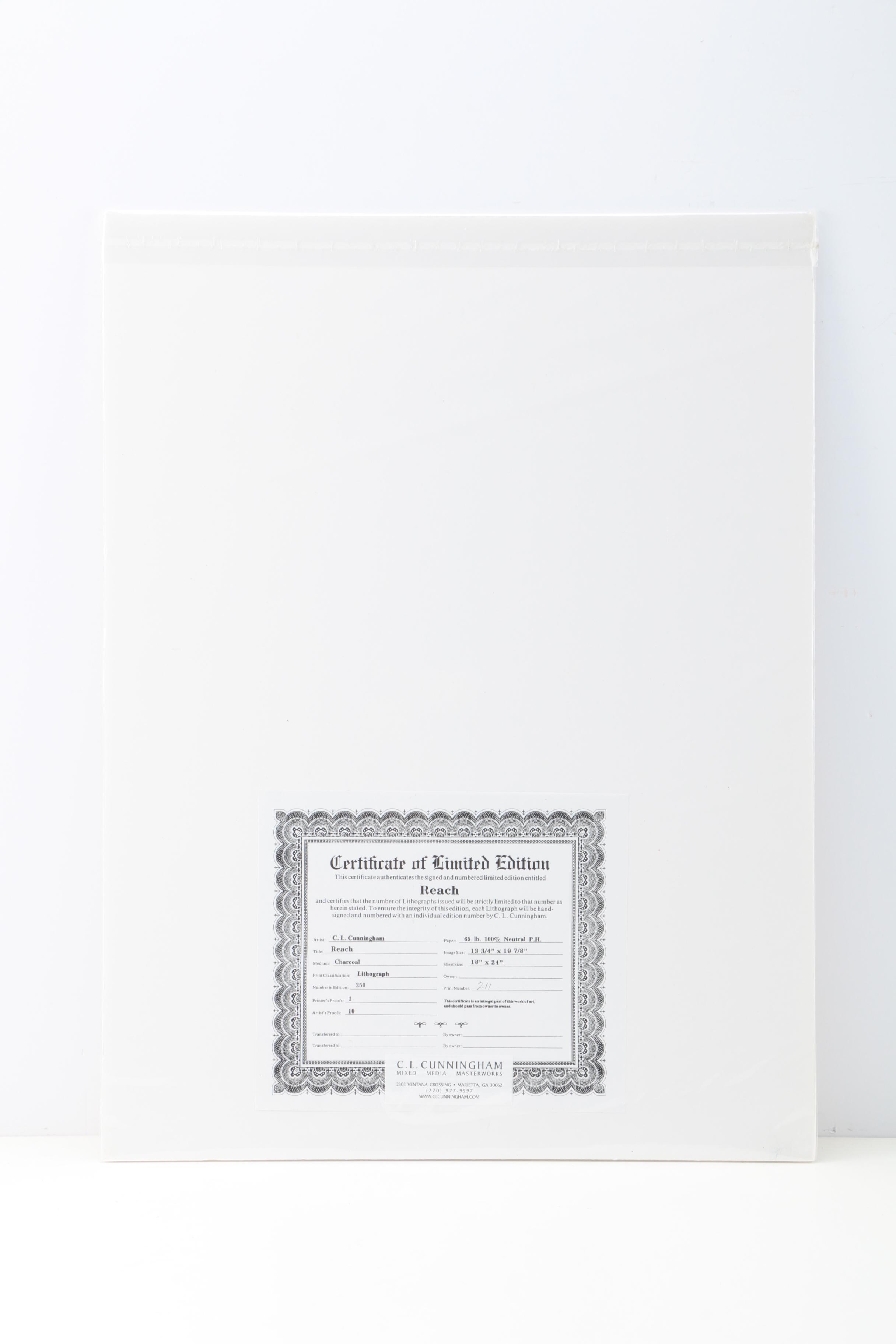 C.L. Cunningham Limited Edition Offset Lithograph "Reach"