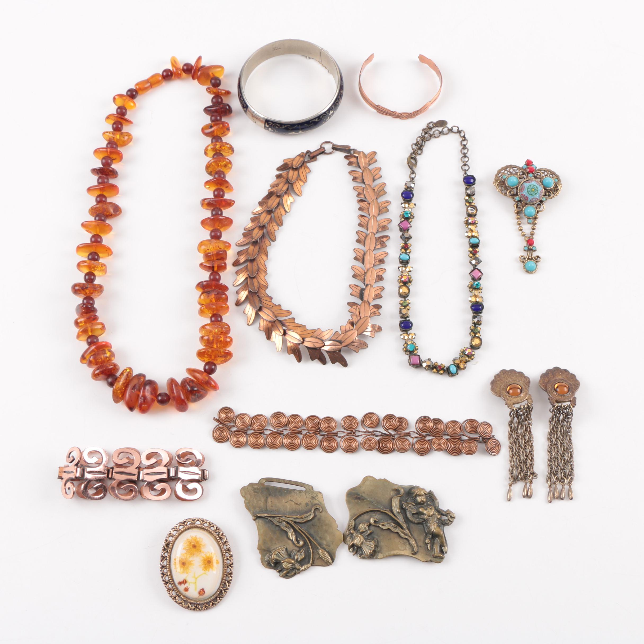 Assorted Earthtone Jewelry Including Sorelli