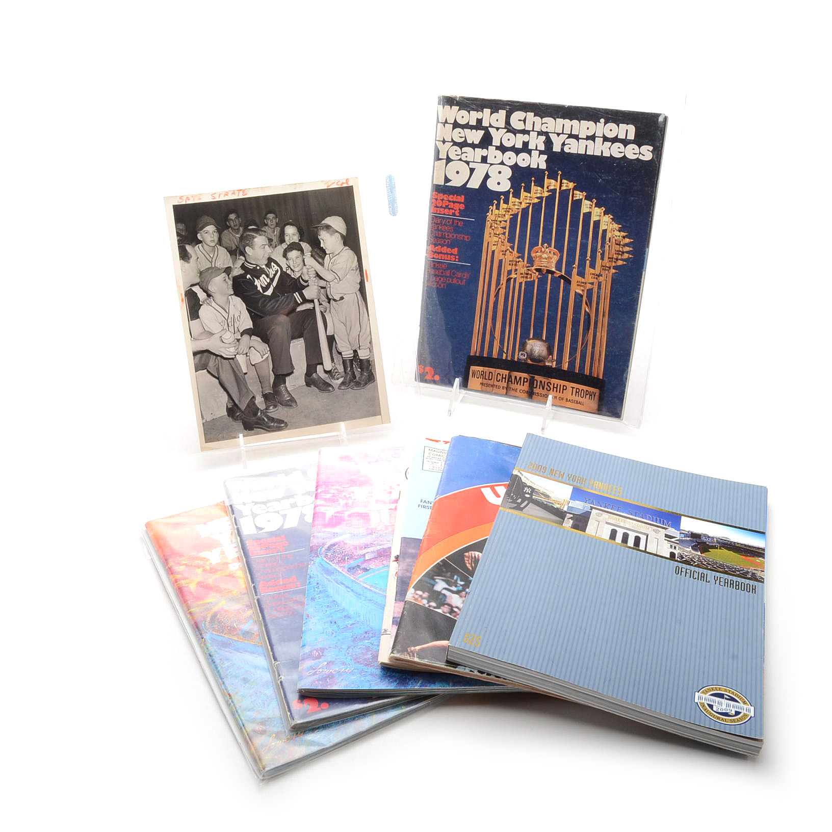 DiMaggio Photo with Yankee Programs