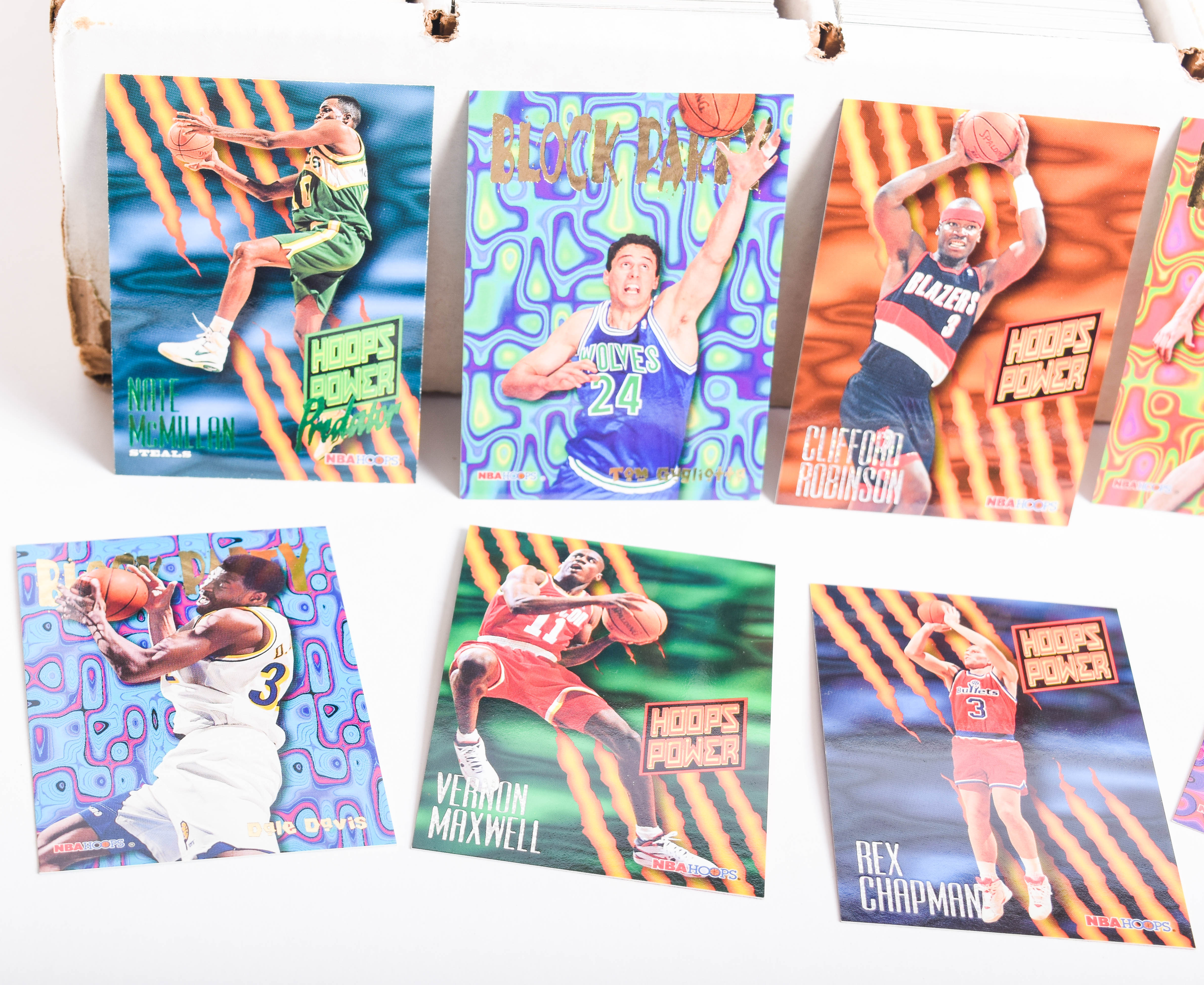 Collection of 1990s Skybox Hoops Basketball Cards