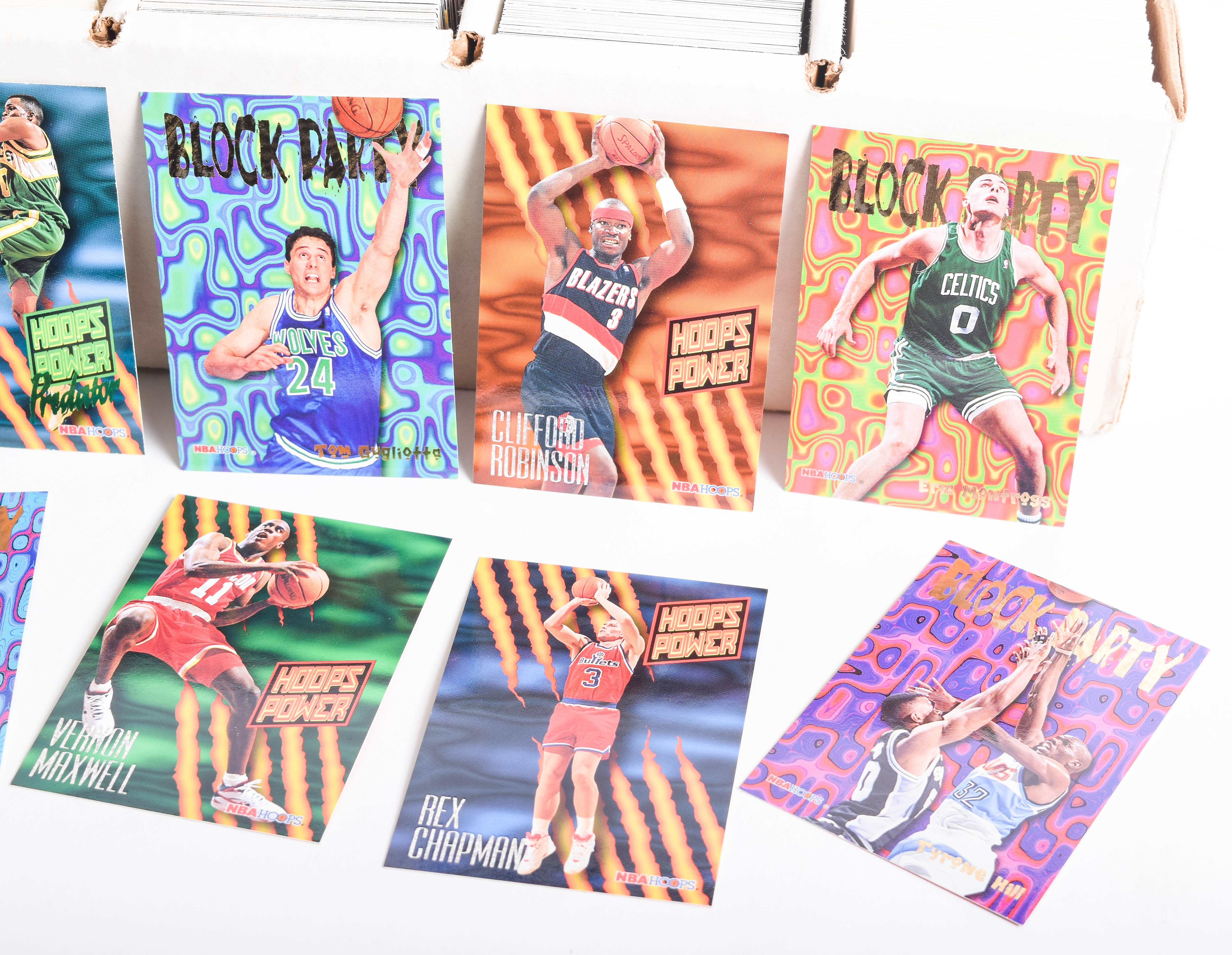 Collection of 1990s Skybox Hoops Basketball Cards