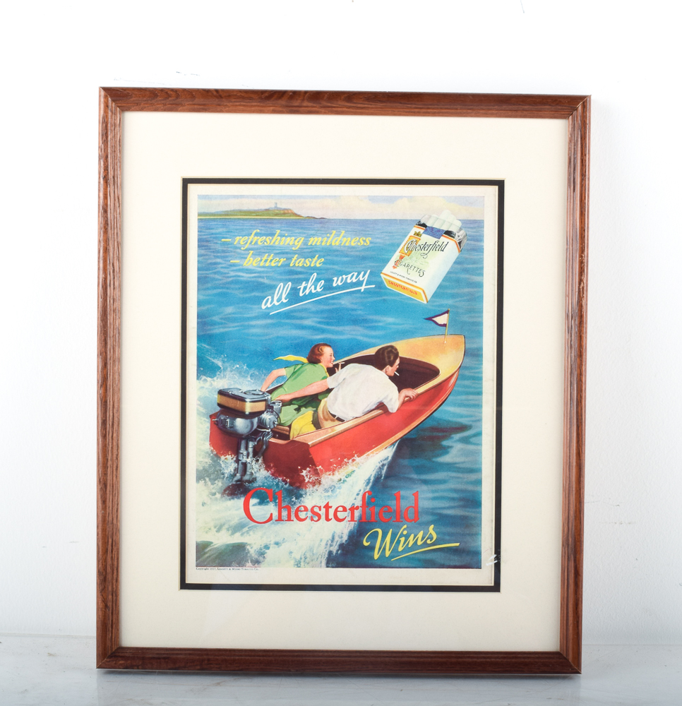 1937 Chesterfield Cigarettes Magazine Advertisement