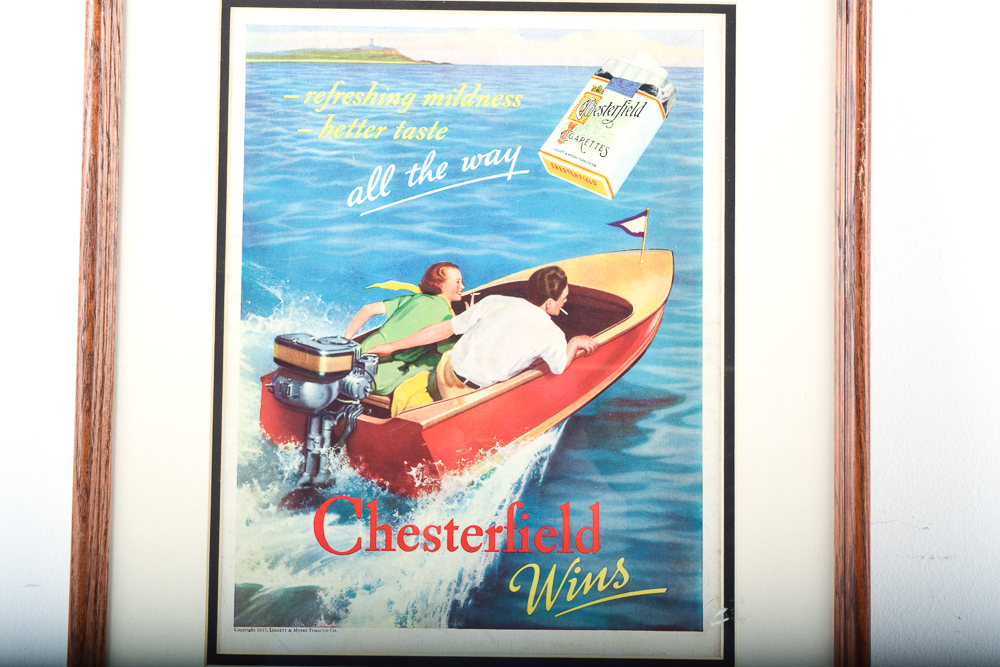 1937 Chesterfield Cigarettes Magazine Advertisement
