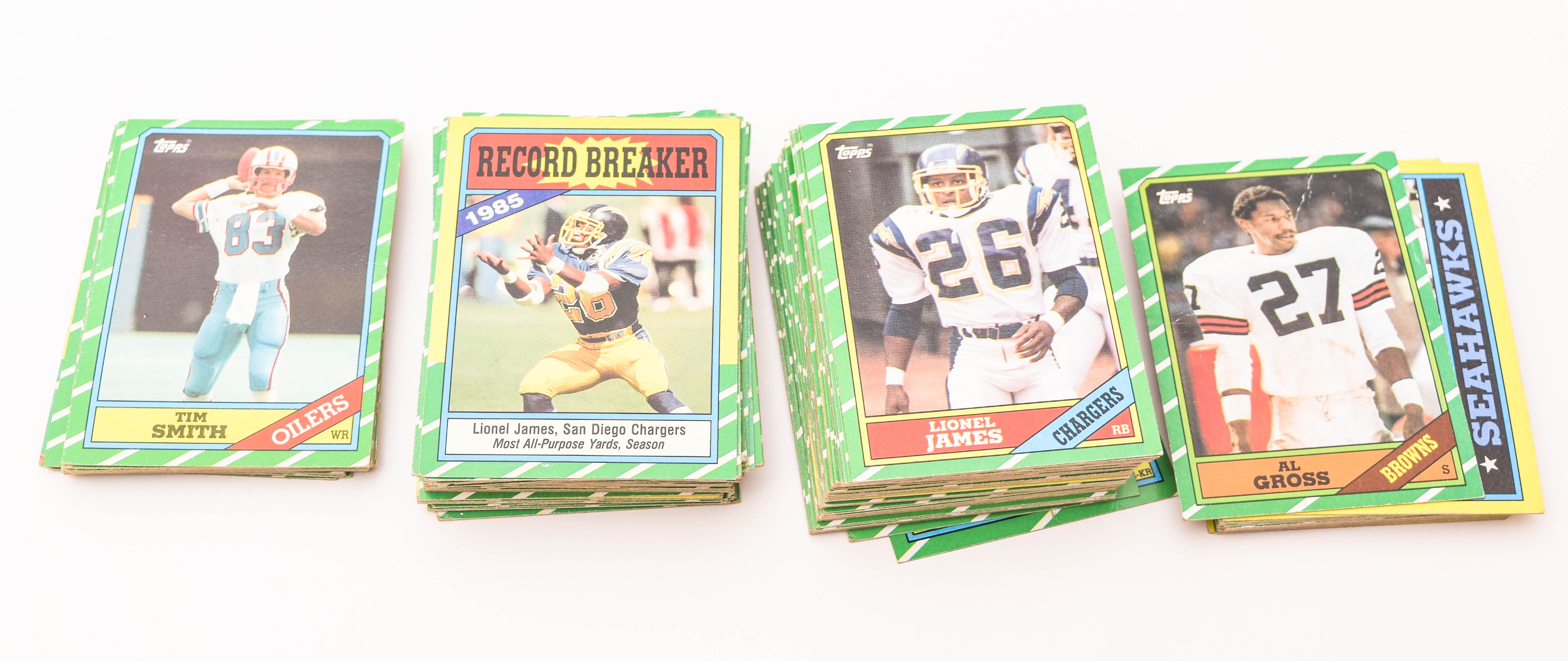 1985 and 1986 Topps Football Cards