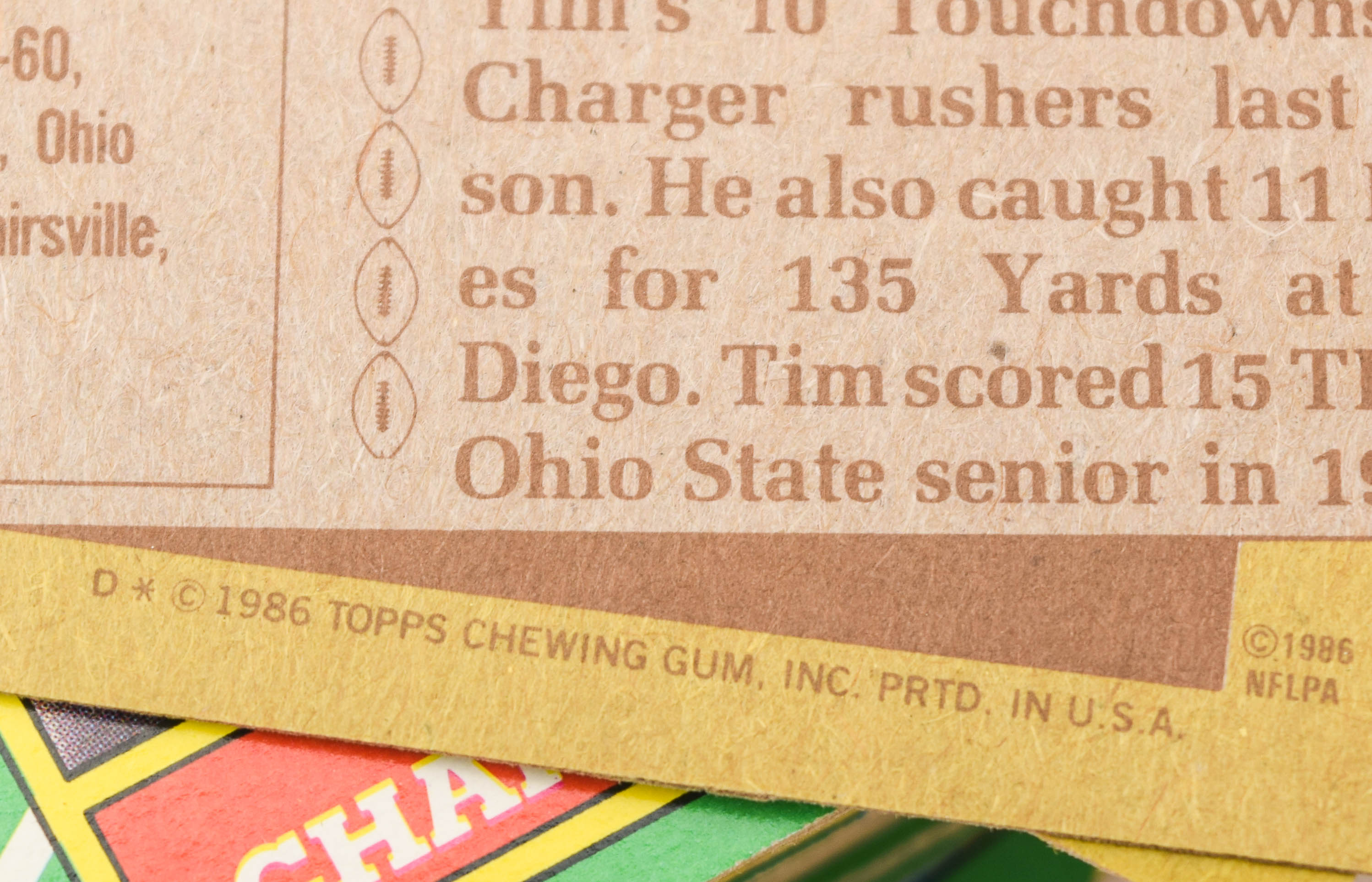 1985 and 1986 Topps Football Cards