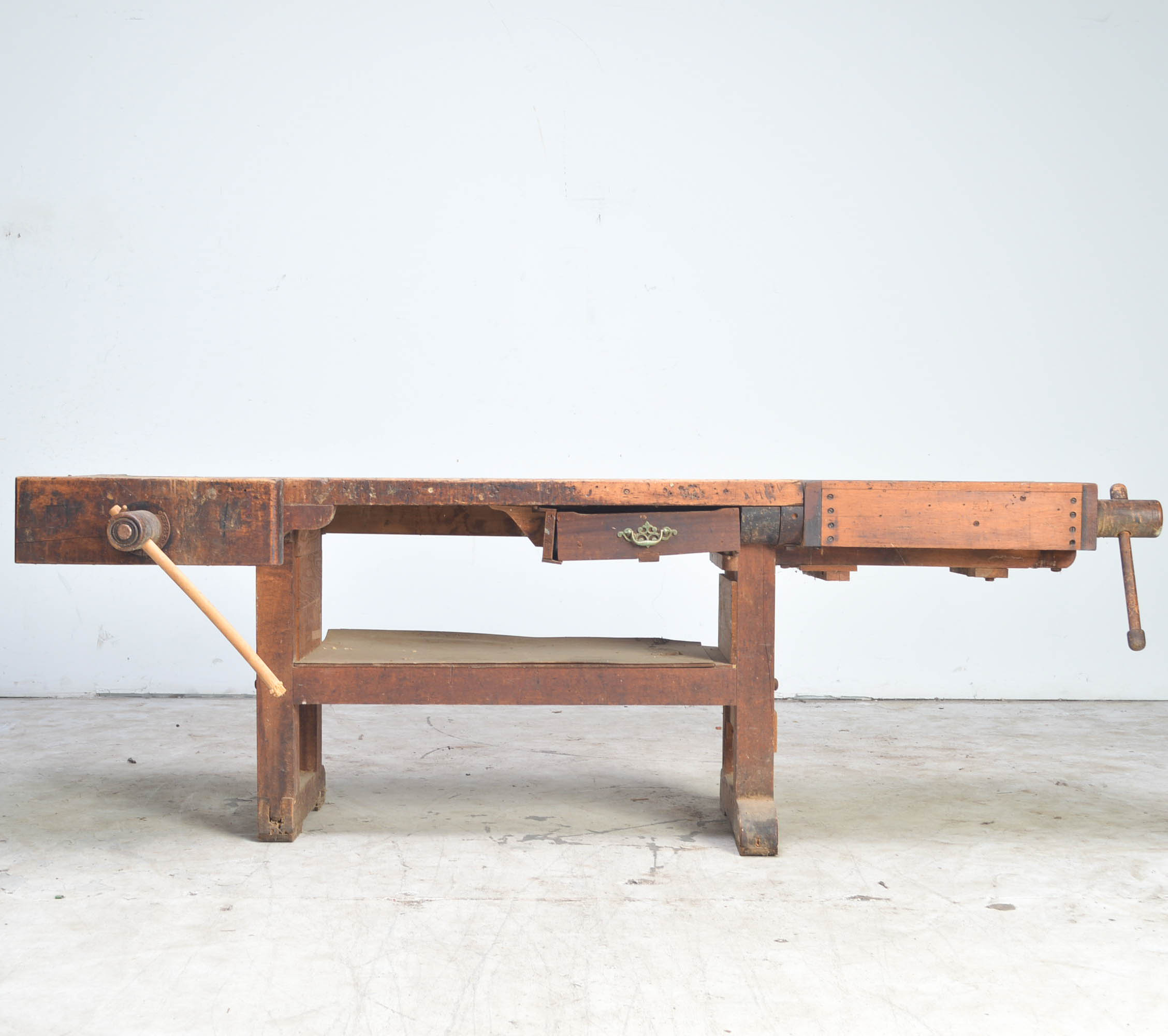 Antique Maple Ohio Tool Co. Cabinet Maker's Workbench