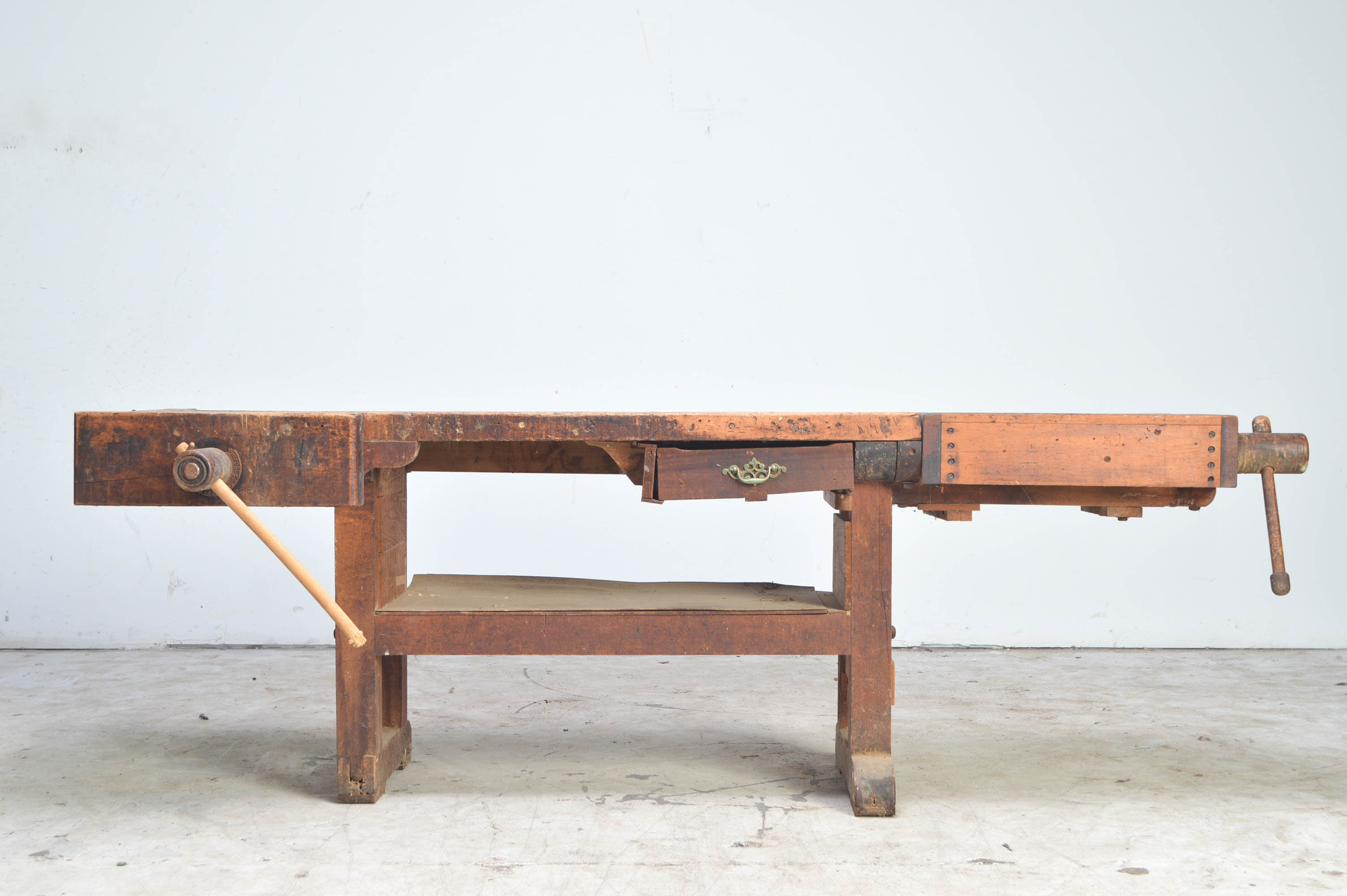 Antique Maple Ohio Tool Co. Cabinet Maker's Workbench