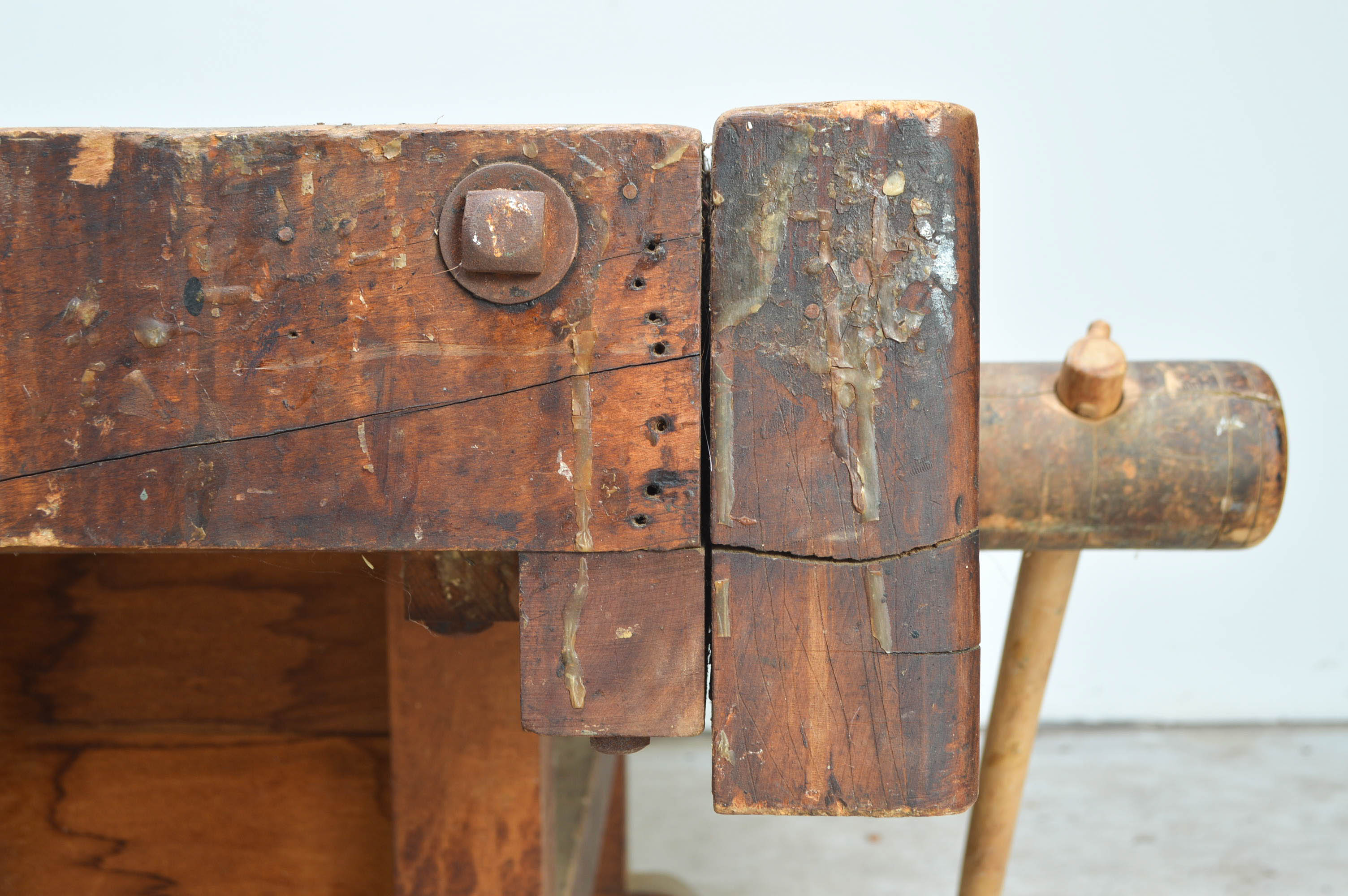 Antique Maple Ohio Tool Co. Cabinet Maker's Workbench
