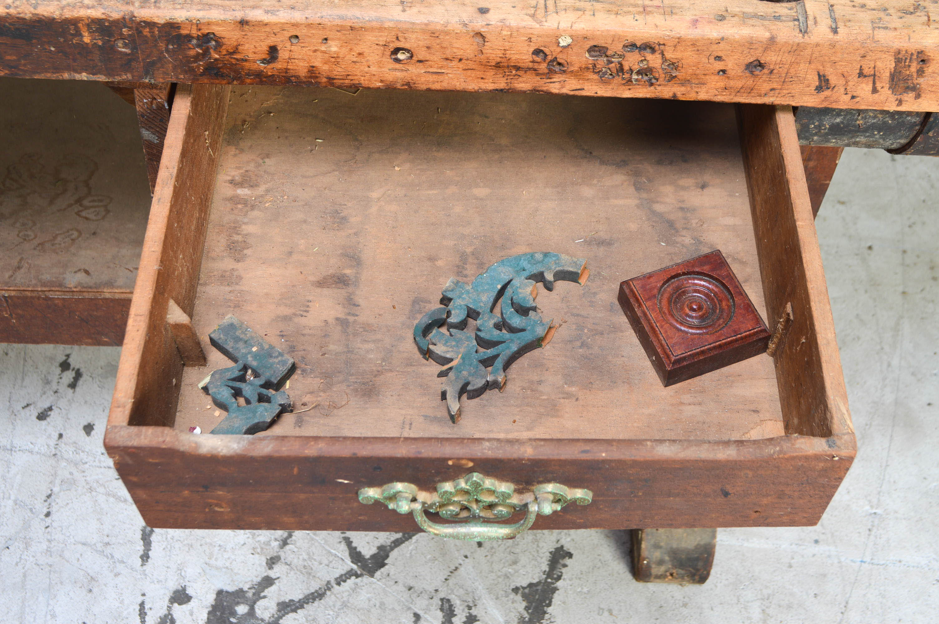 Antique Maple Ohio Tool Co. Cabinet Maker's Workbench