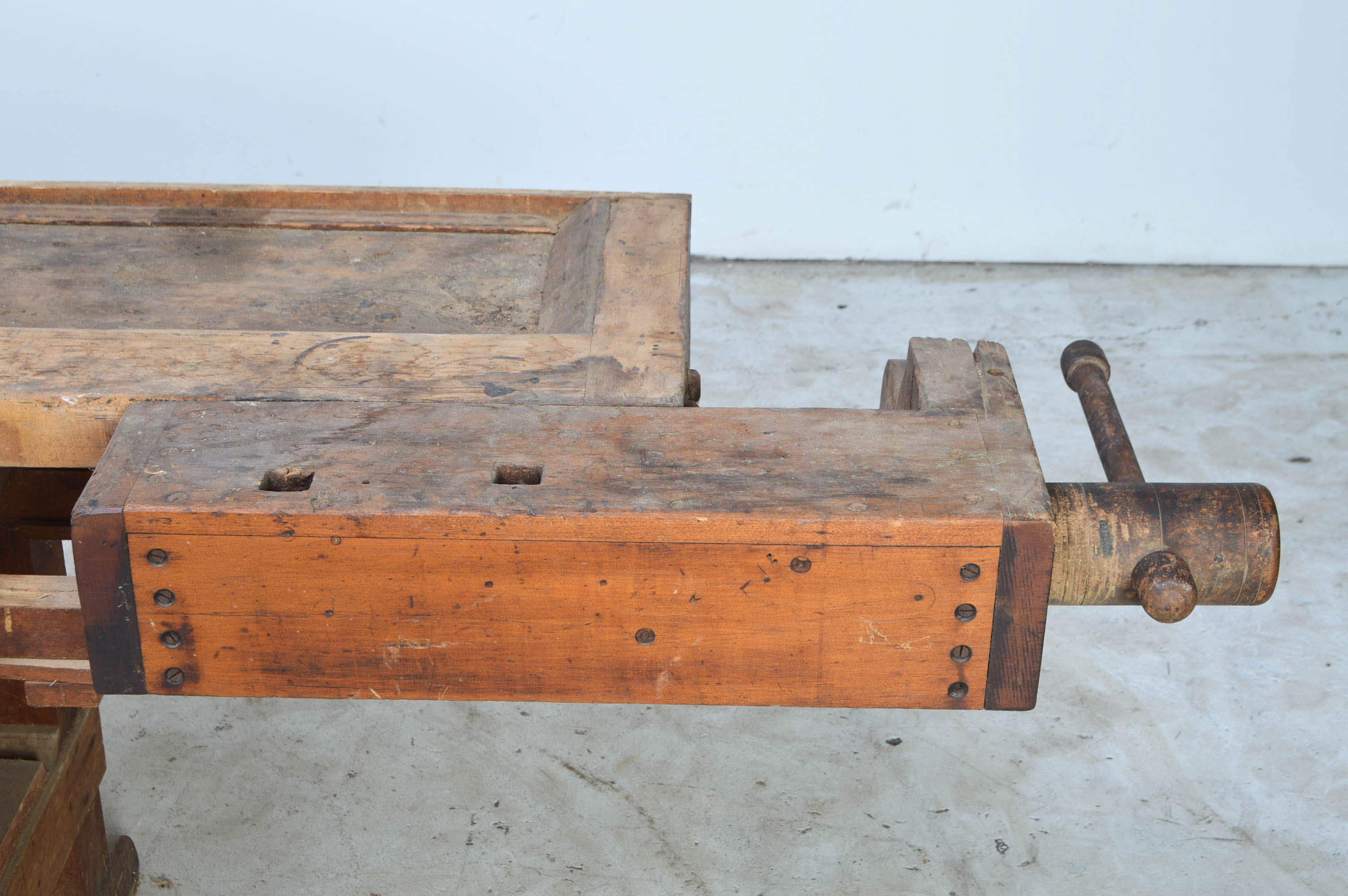 Antique Maple Ohio Tool Co. Cabinet Maker's Workbench