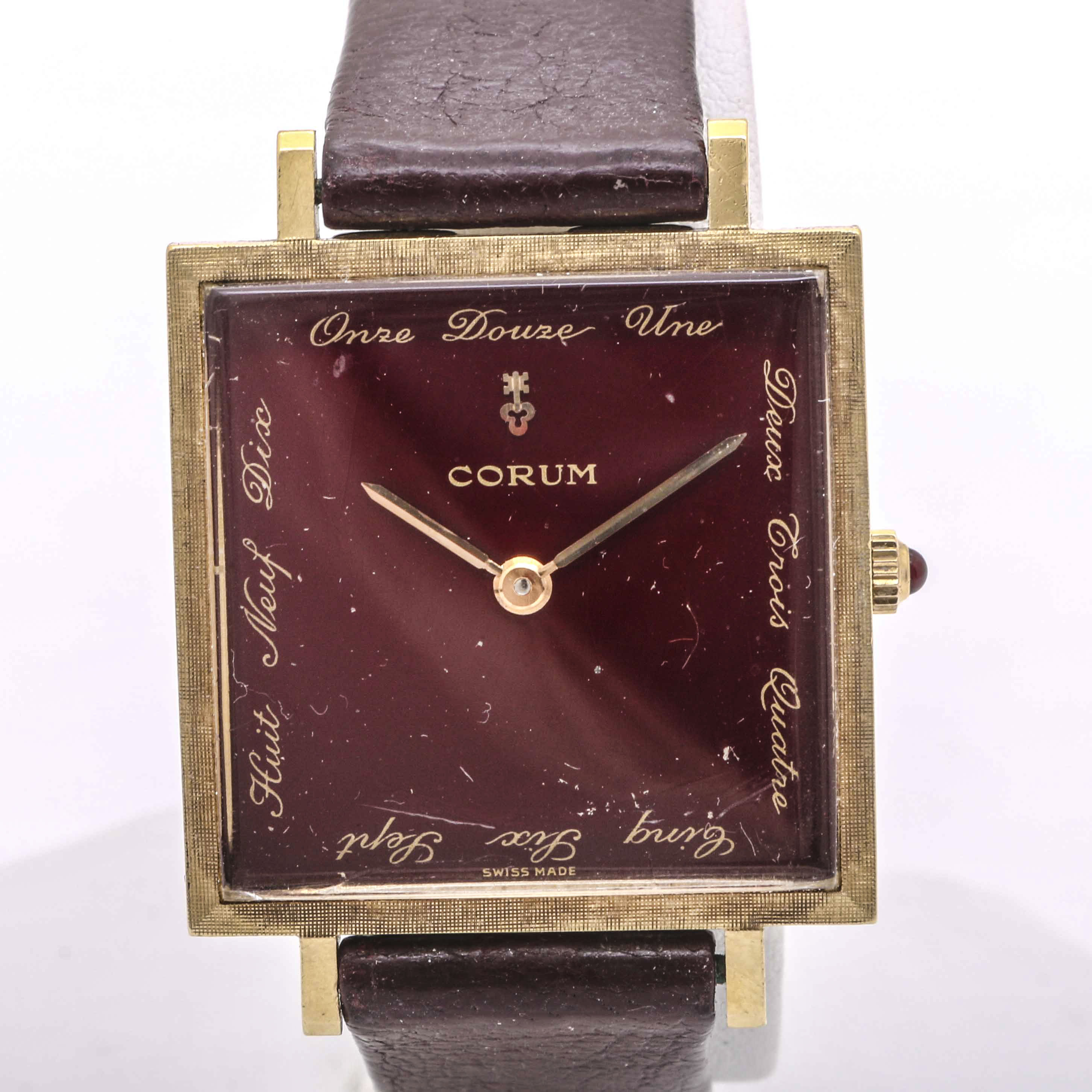 18K Yellow Gold Corum Watch With Case
