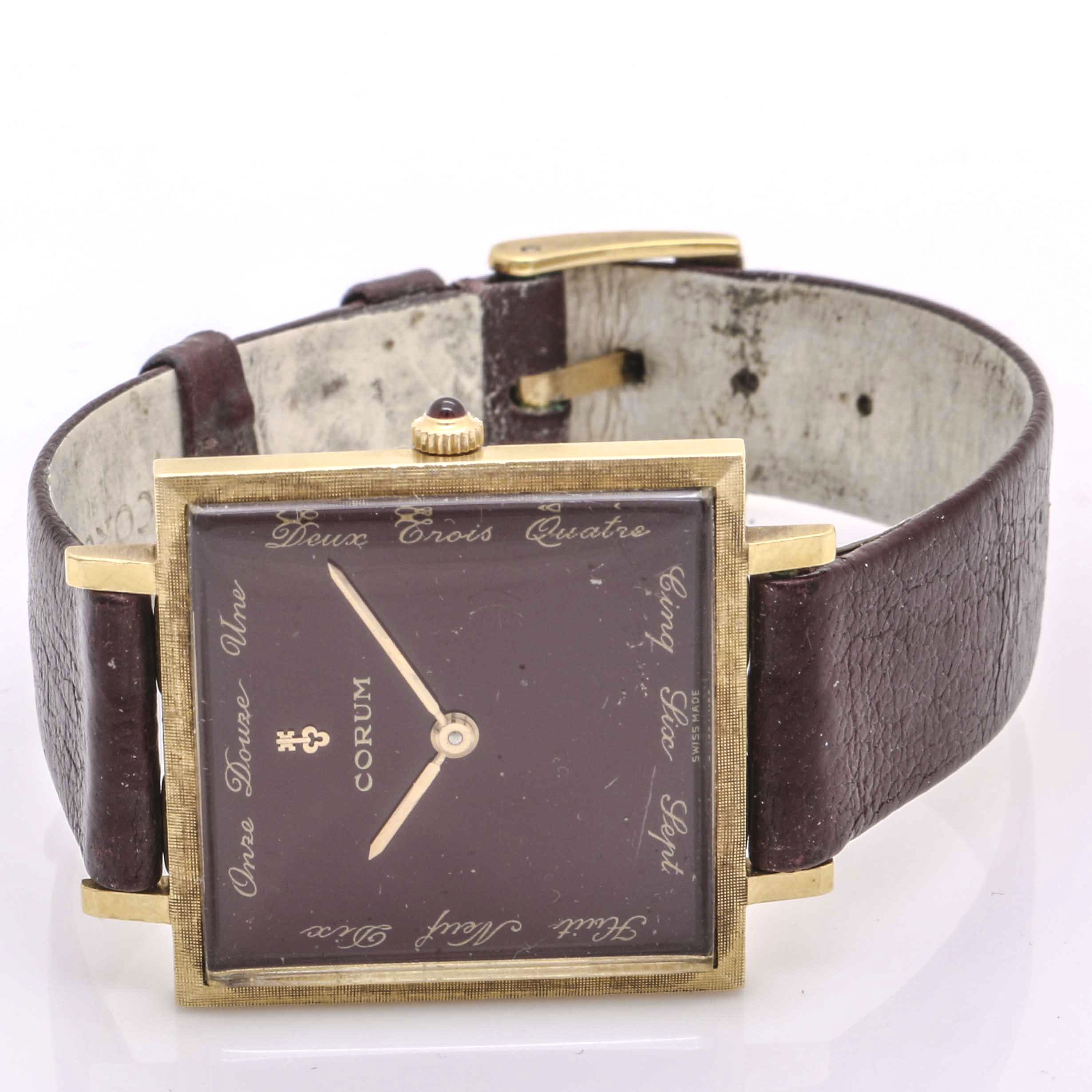 18K Yellow Gold Corum Watch With Case
