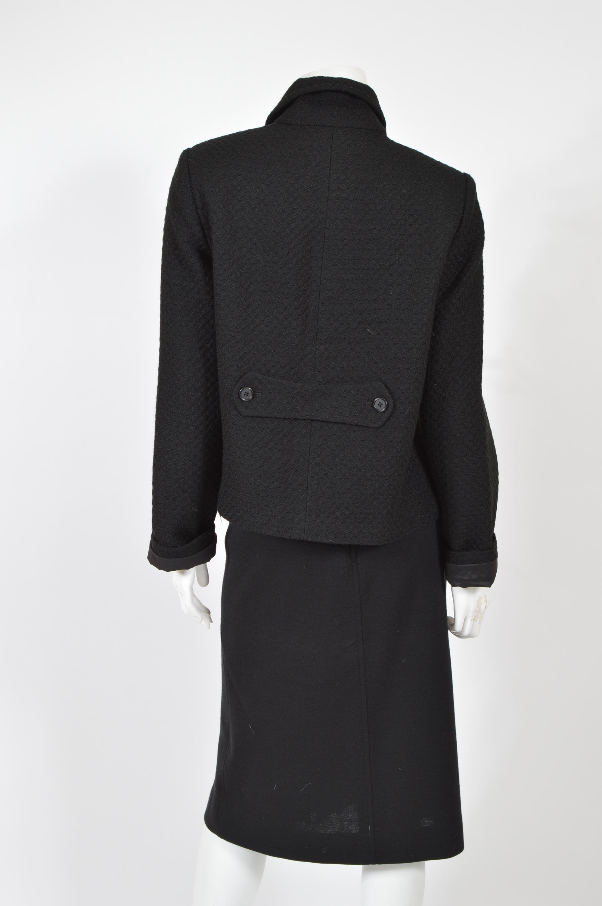 Black Chanel Skirt and Tahari Blazer