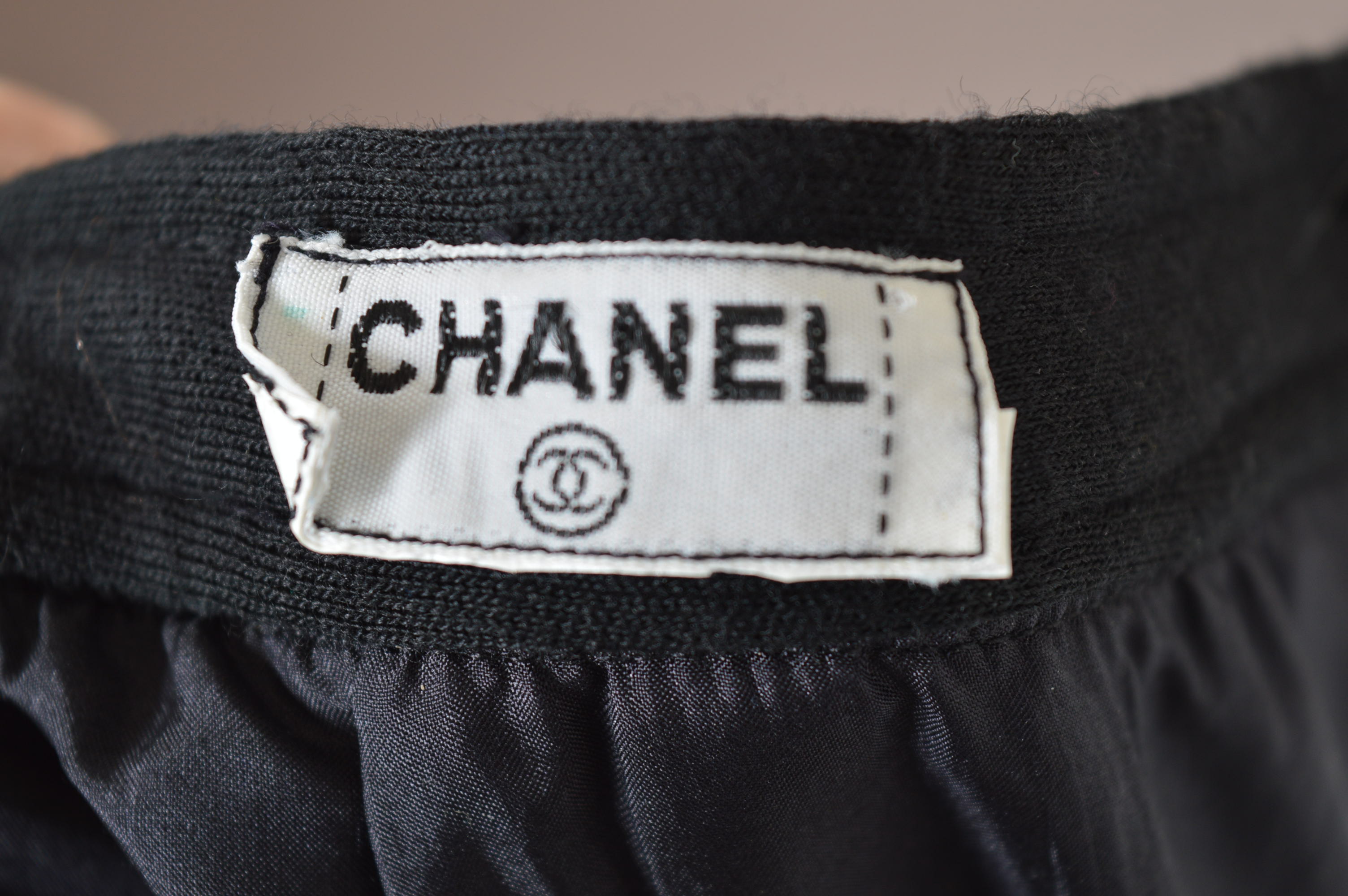 Black Chanel Skirt and Tahari Blazer