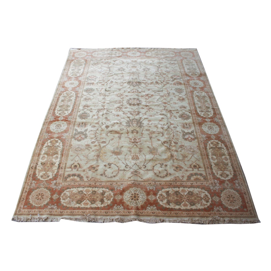 Hand-Knotted Persian Mahal Area Rug