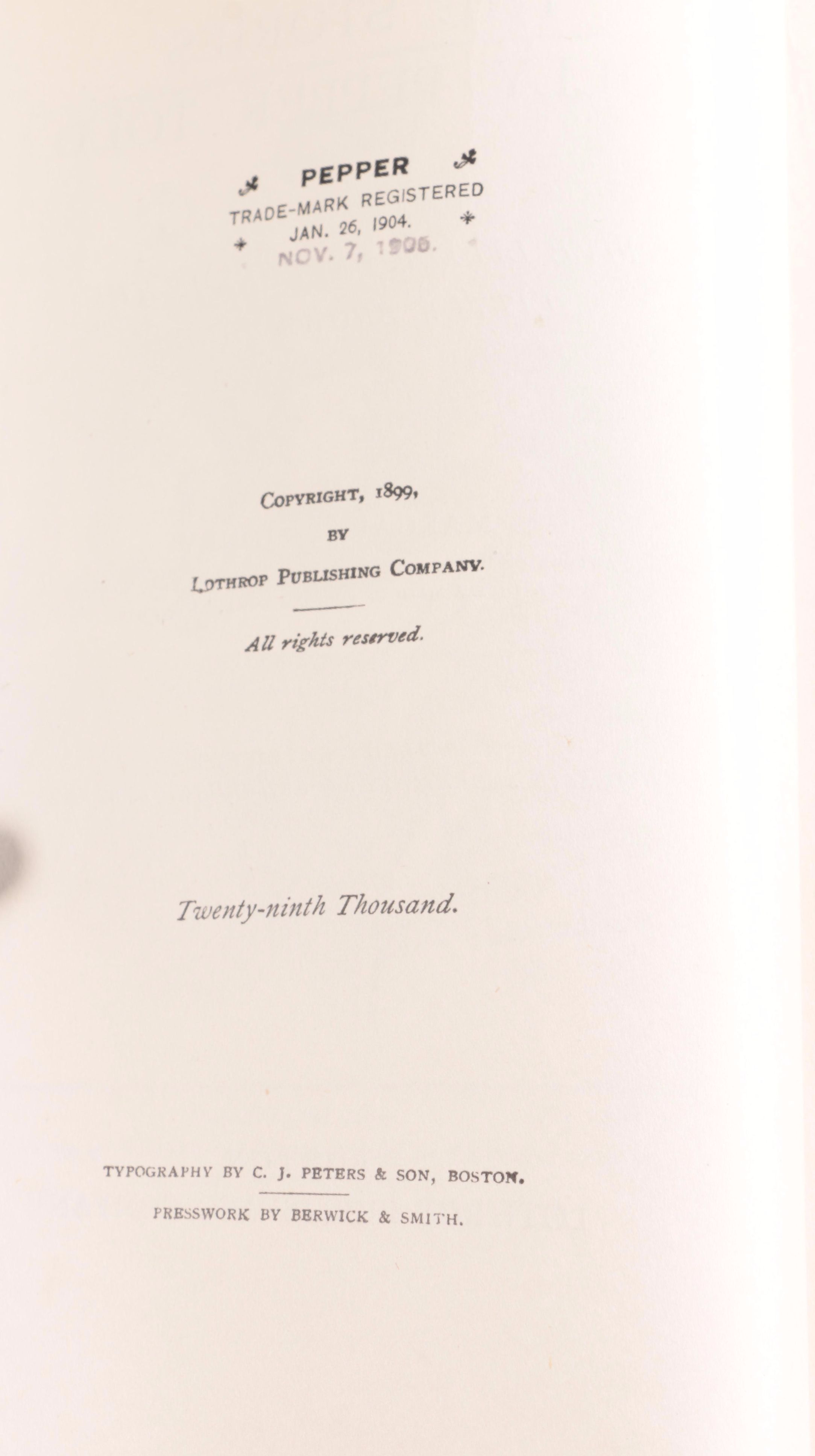 Early 1900s "Five Little Peppers" Books