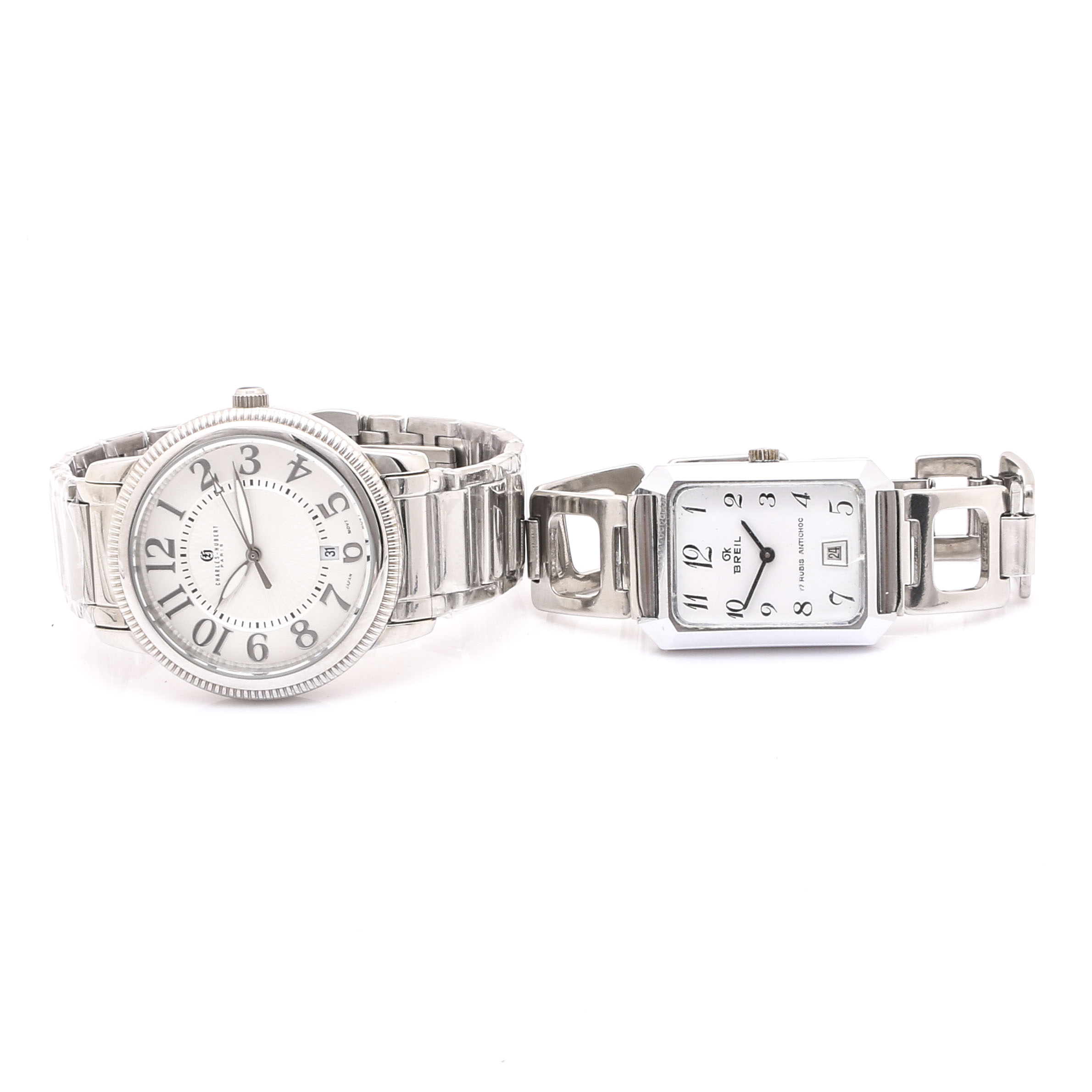 Breil and Charles-Hubert Paris Stainless Steel Watches