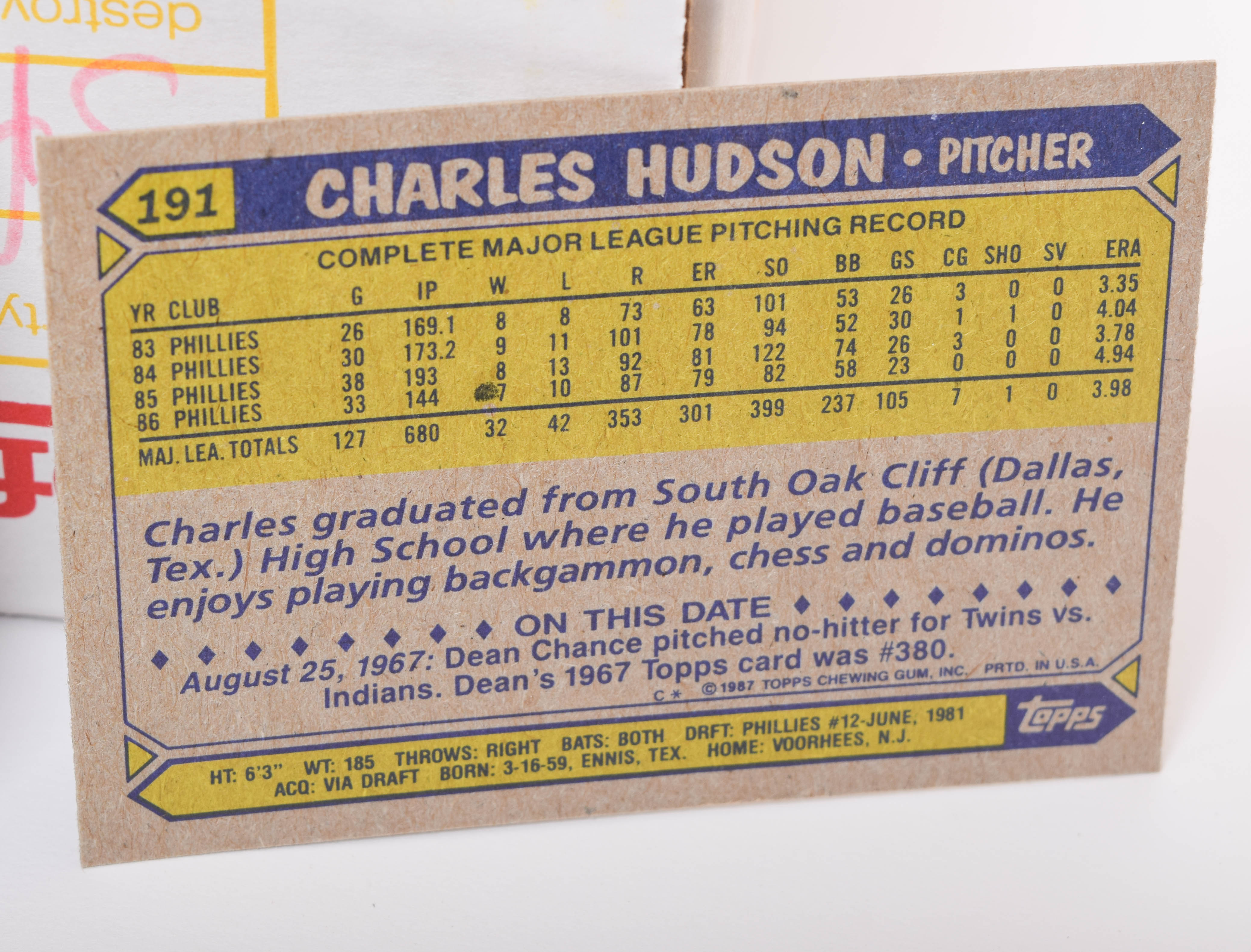 1987 Topps Baseball Card Collection