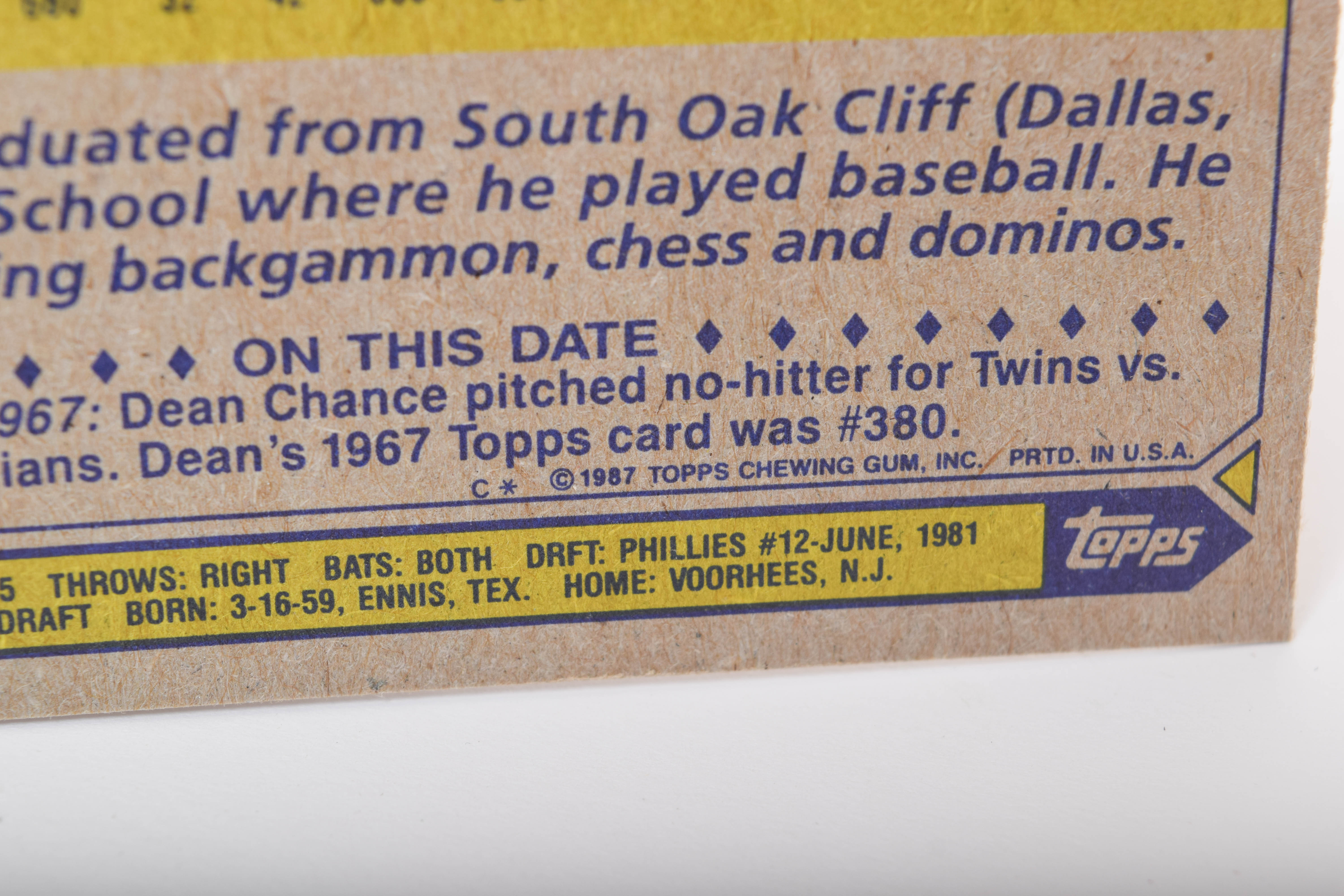 1987 Topps Baseball Card Collection