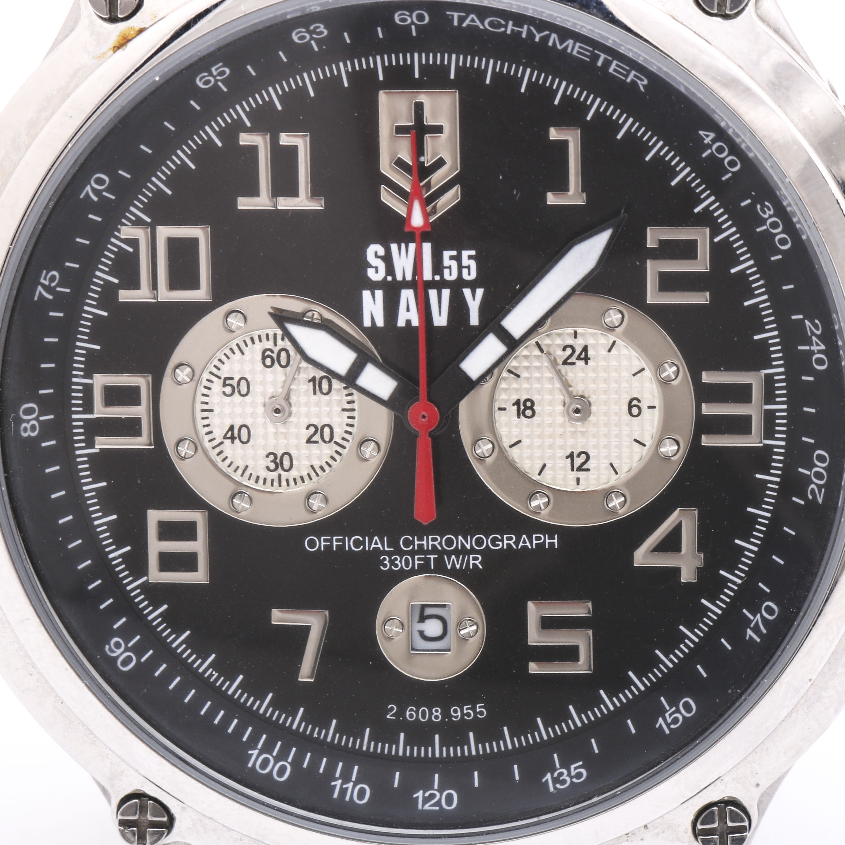 Stainless Steel S.W.I.55 Navy Watch