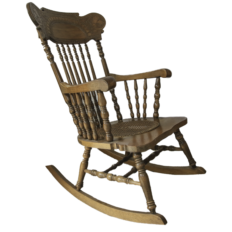 Wooden Vintage Rocking Chair by Lock 1776 Furniture Company