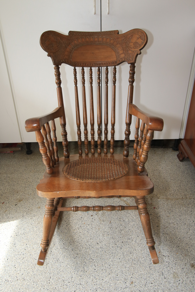 Wooden Vintage Rocking Chair by Lock 1776 Furniture Company