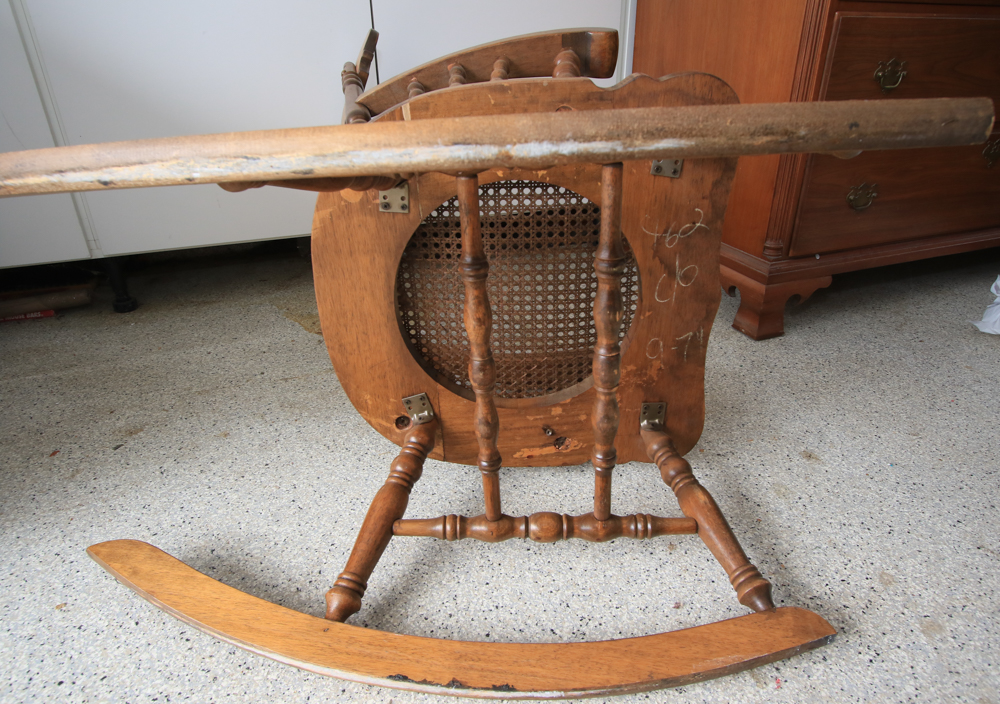 Wooden Vintage Rocking Chair by Lock 1776 Furniture Company