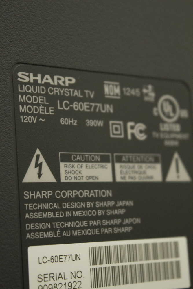 Sharp Aquos 60" LCD HDTV