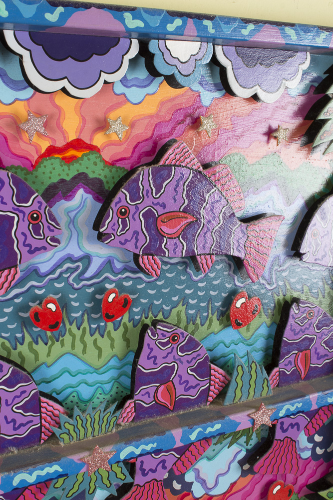 Sal Guastella "Swamp Surrender" 3D Painted Wood Composition