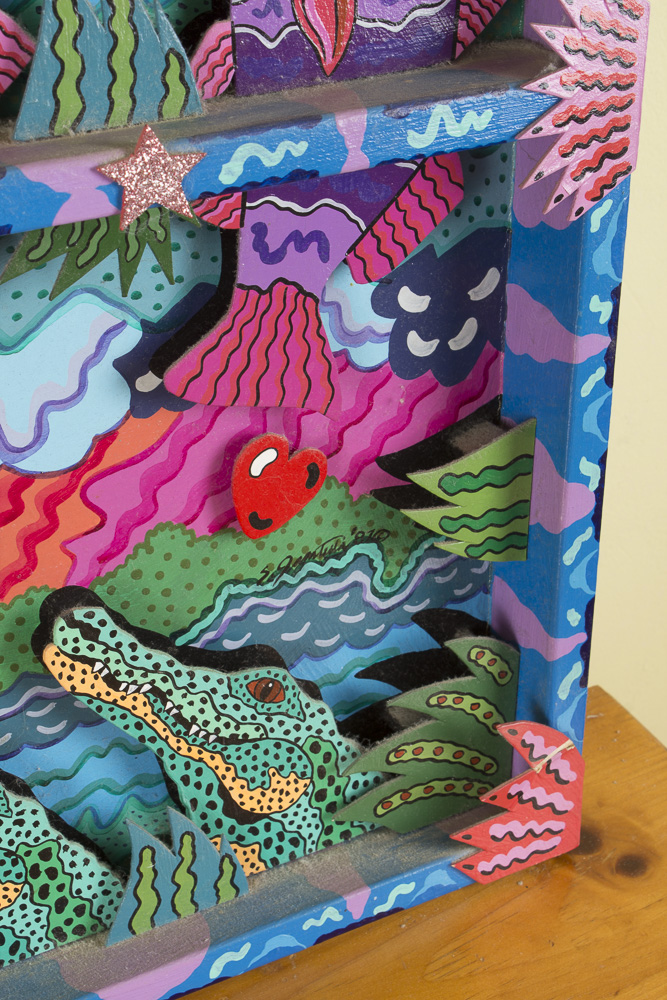 Sal Guastella "Swamp Surrender" 3D Painted Wood Composition