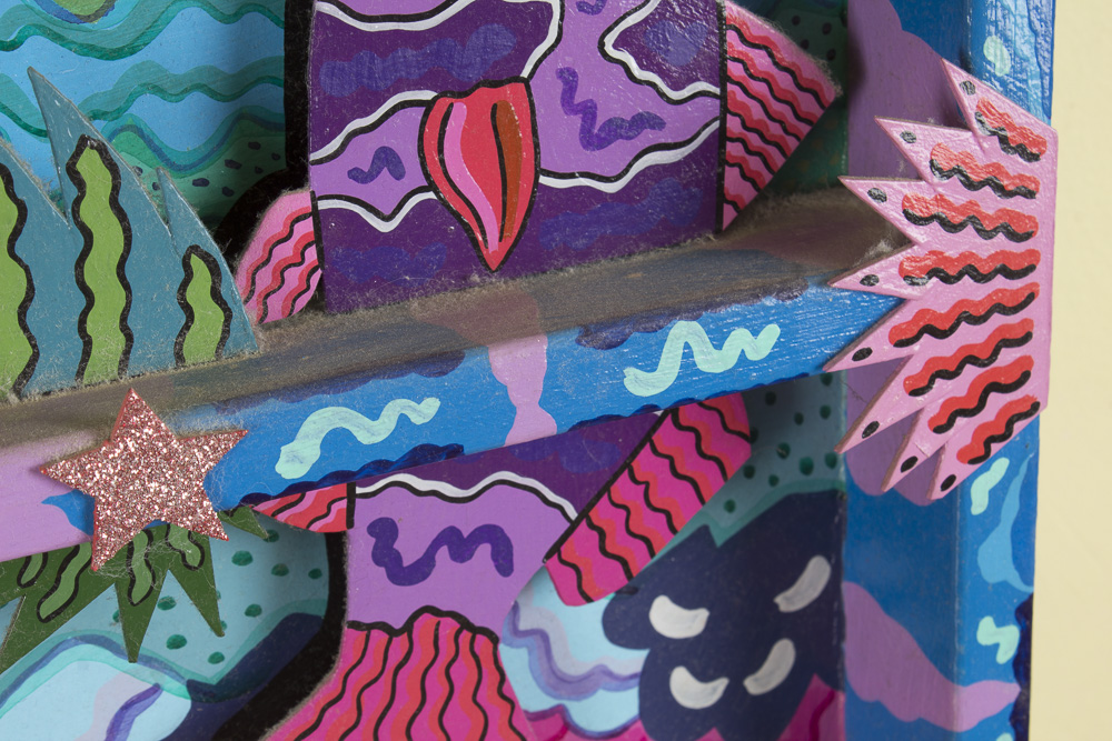 Sal Guastella "Swamp Surrender" 3D Painted Wood Composition