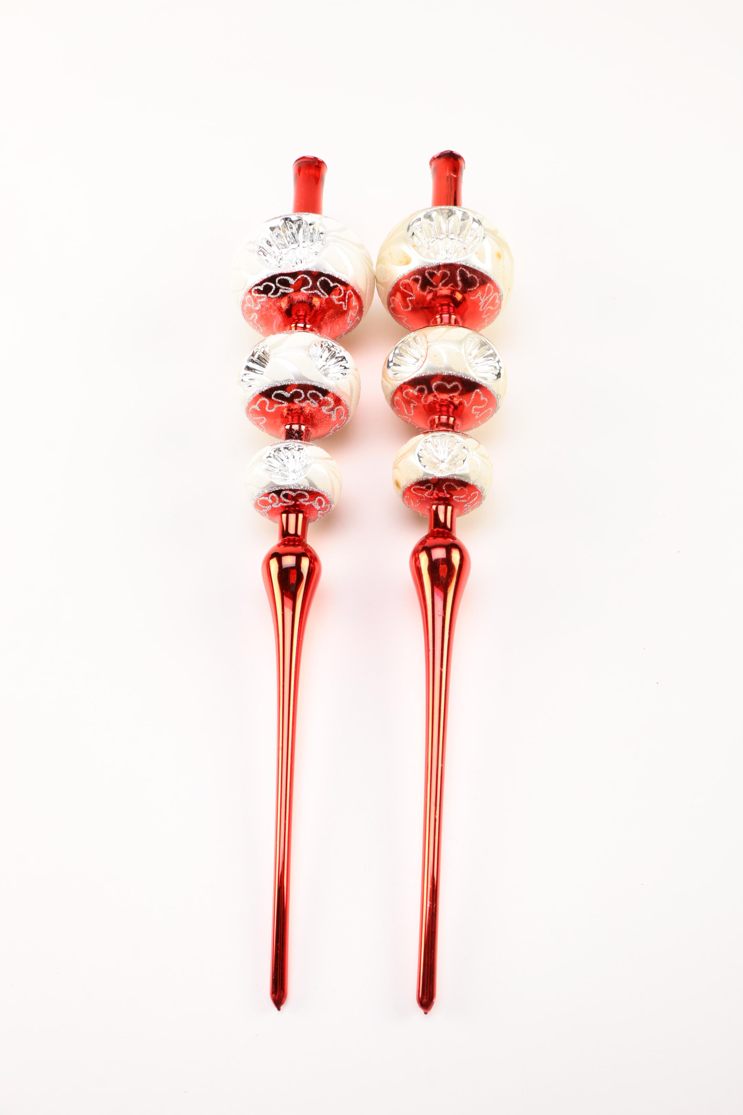 A Collection of Vintage 'Shiny Brite'-Style Tree Ornaments