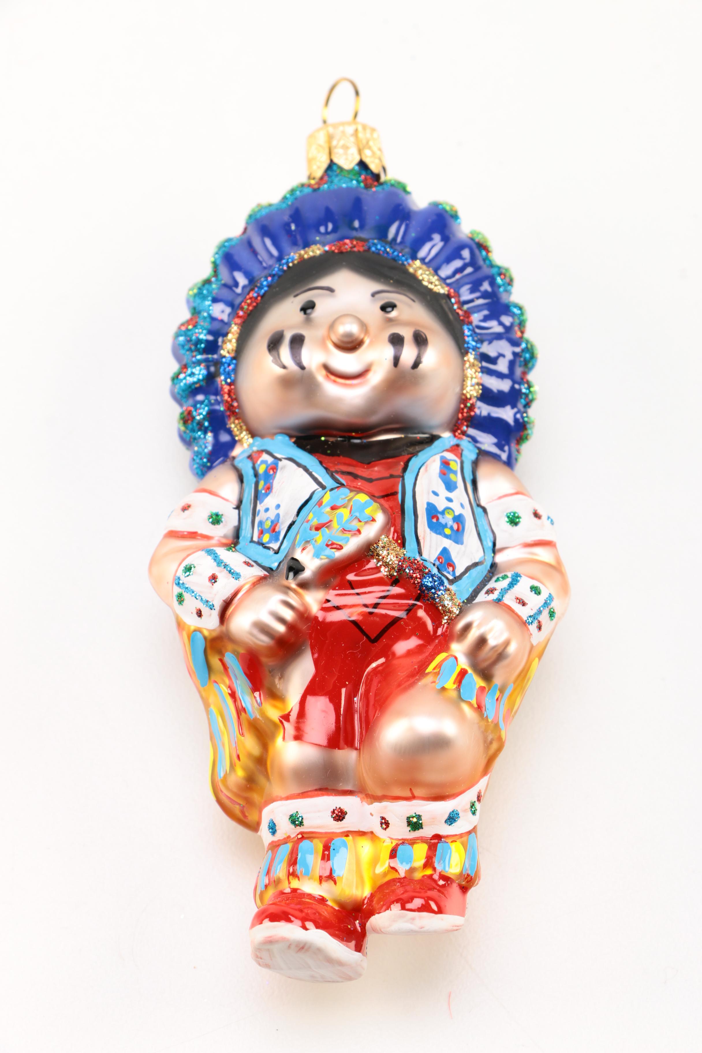 A Collection of Vintage 'Shiny Brite'-Style Tree Ornaments