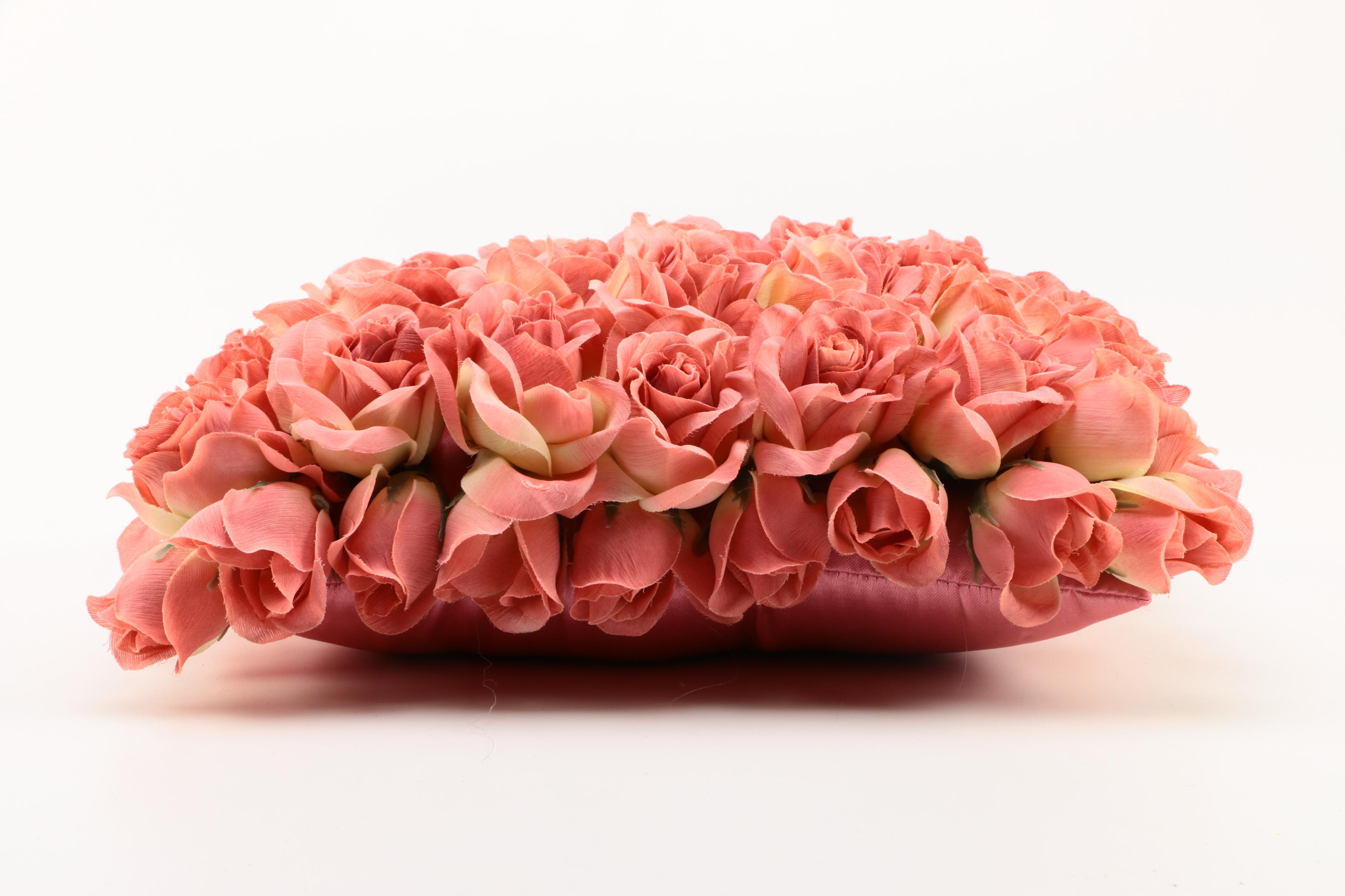 Rose Blossom Accent Pillow