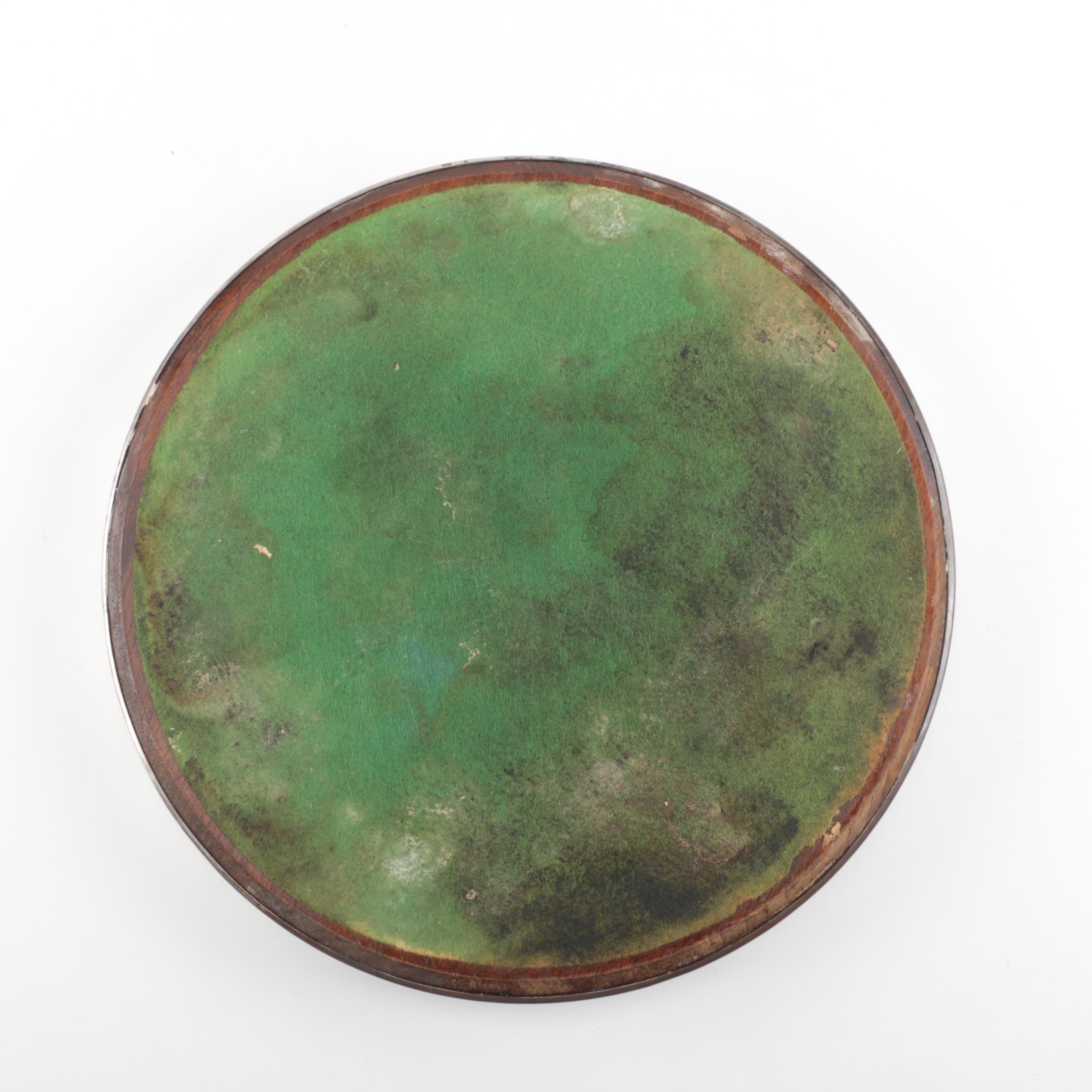 Serving Tray With a Pierced Sterling Silver Gallery